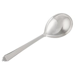 Antique Extra-Large Georg Jensen Sterling Silver Pyramid Serving Spoon 111