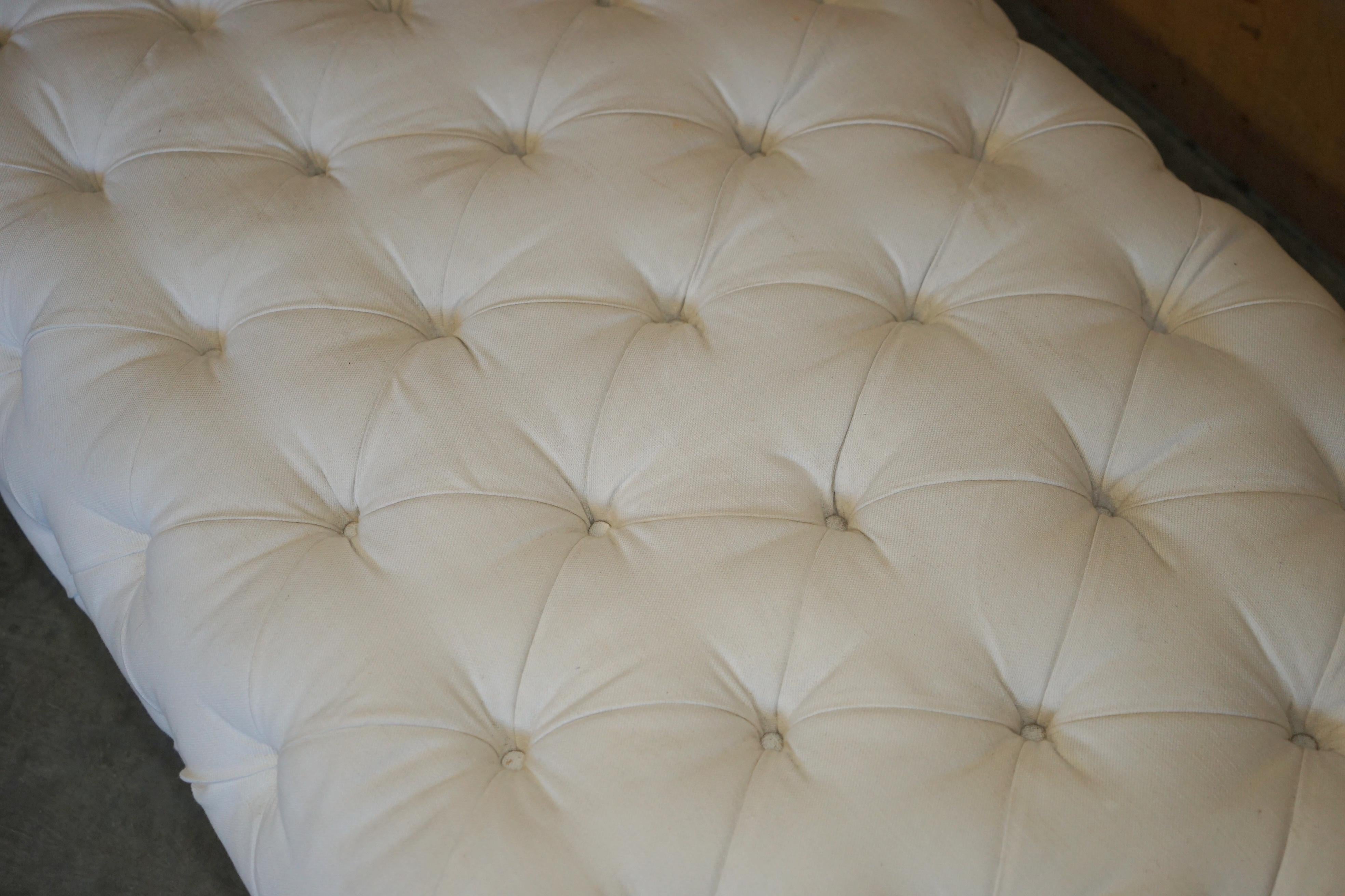 EXTRA LARGE GEORGE SMiTH CHESTERFIELD CHELSEA KNIGHT FOOTSTOOL OTTOMAN For Sale 2