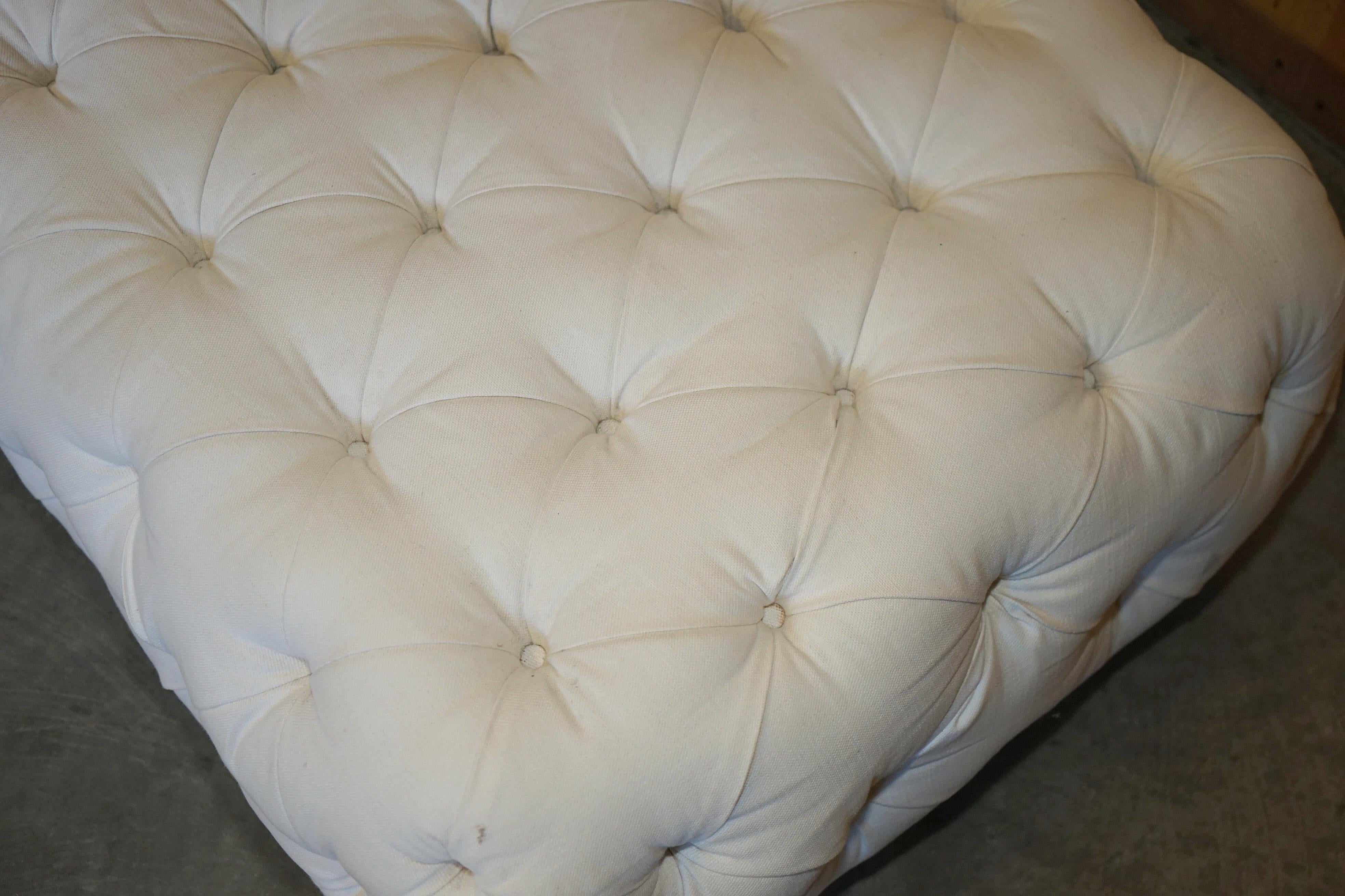 EXTRA LARGE GEORGE SMiTH CHESTERFIELD CHELSEA KNIGHT FOOTSTOOL OTTOMAN For Sale 3