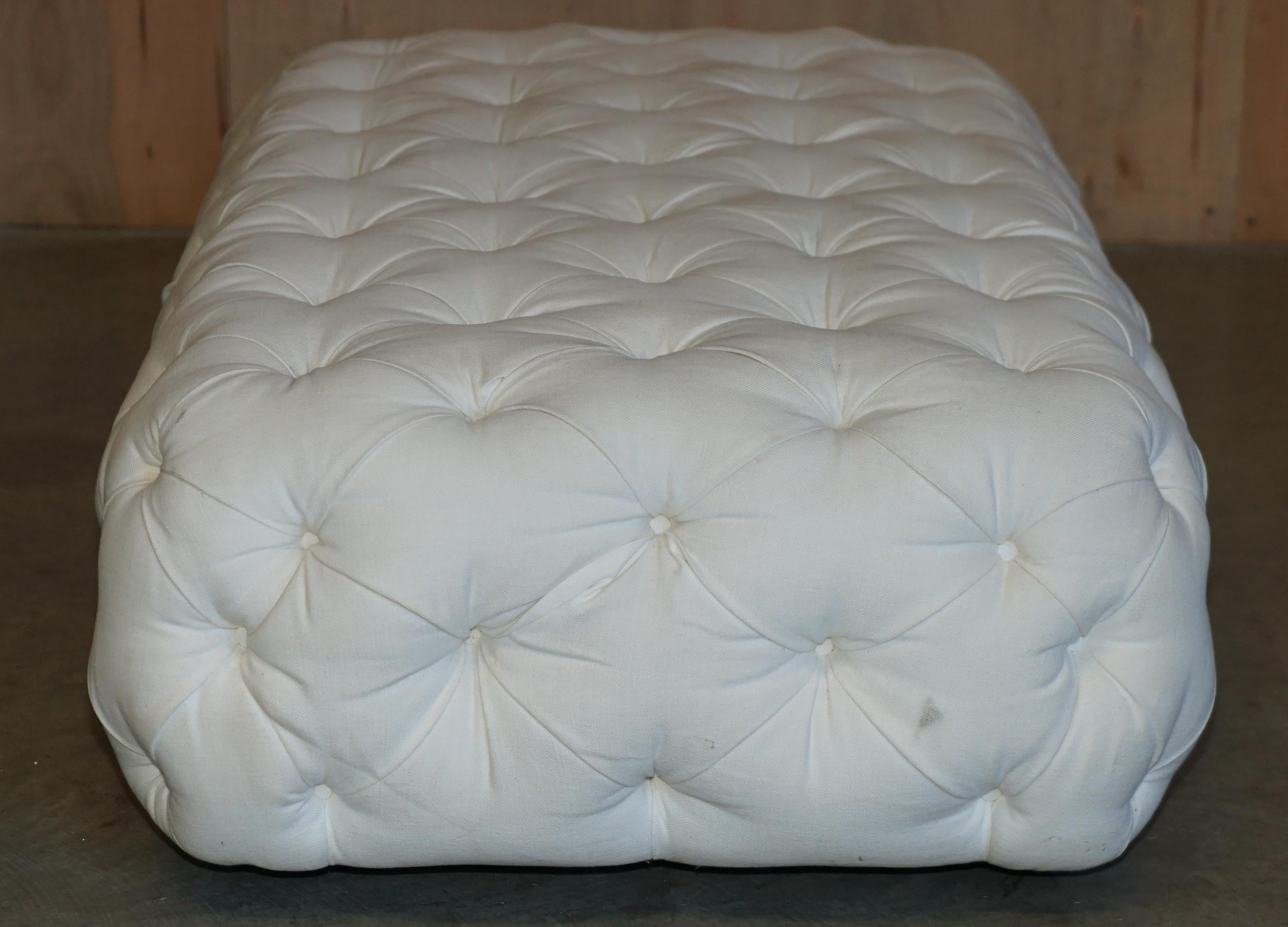 EXTRA LARGE GEORGE SMiTH CHESTERFIELD CHELSEA KNIGHT FOOTSTOOL OTTOMAN For Sale 4