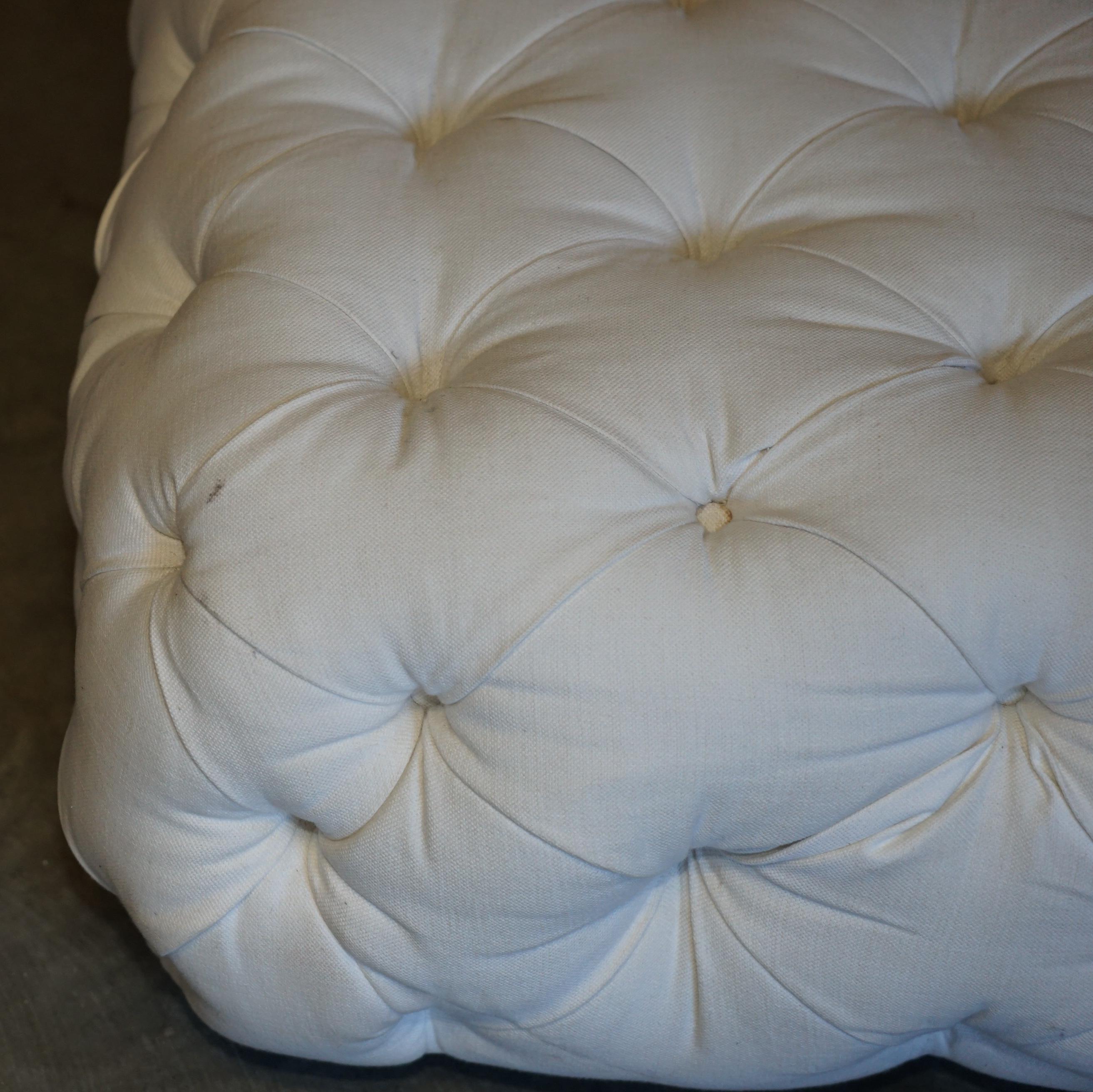 EXTRA LARGE GEORGE SMiTH CHESTERFIELD CHELSEA KNIGHT FOOTSTOOL OTTOMAN For Sale 6