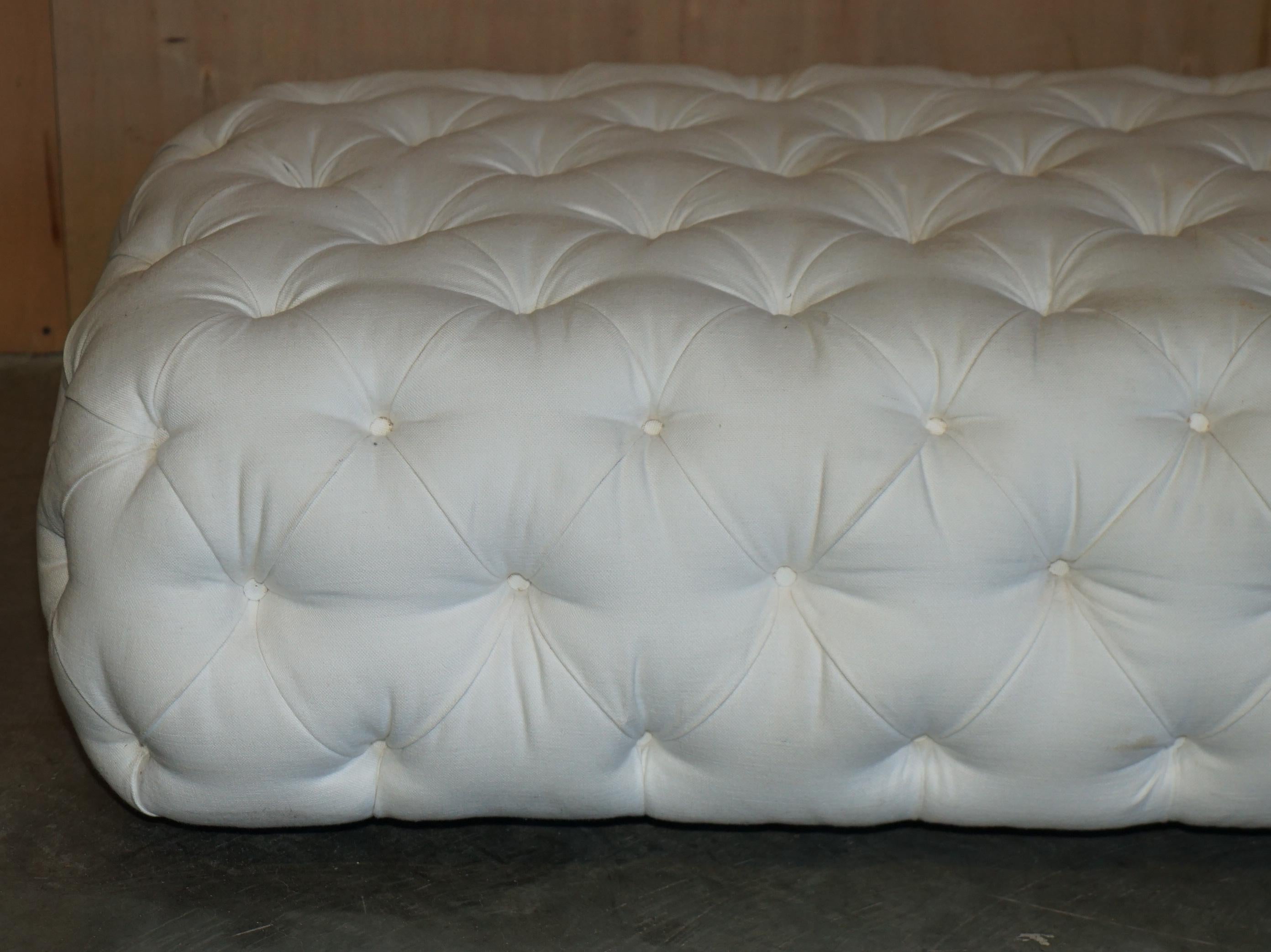 EXTRA LARGE GEORGE SMiTH CHESTERFIELD CHELSEA KNIGHT FOOTSTOOL OTTOMAN For Sale 8