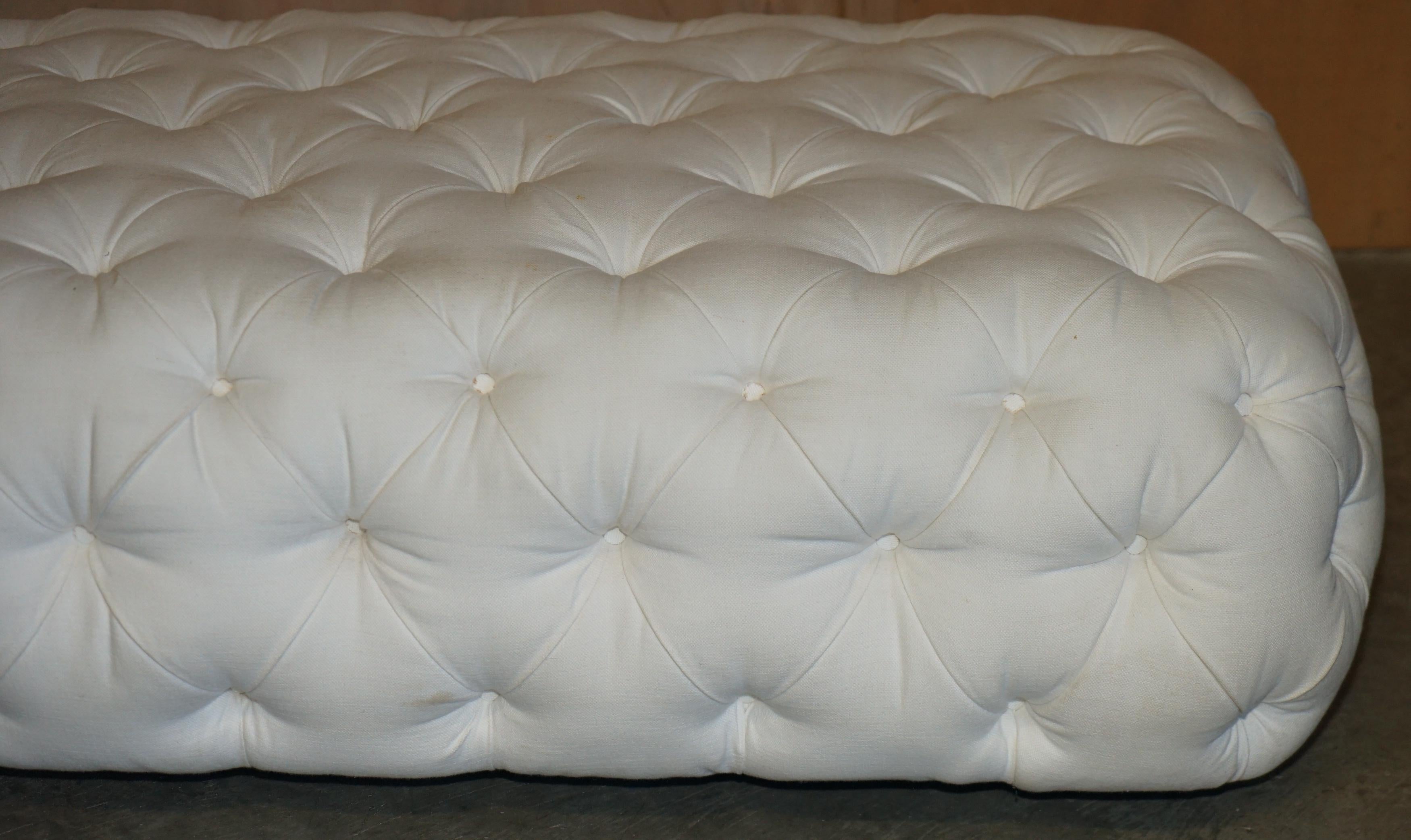 EXTRA LARGE GEORGE SMiTH CHESTERFIELD CHELSEA KNIGHT FOOTSTOOL OTTOMAN For Sale 9