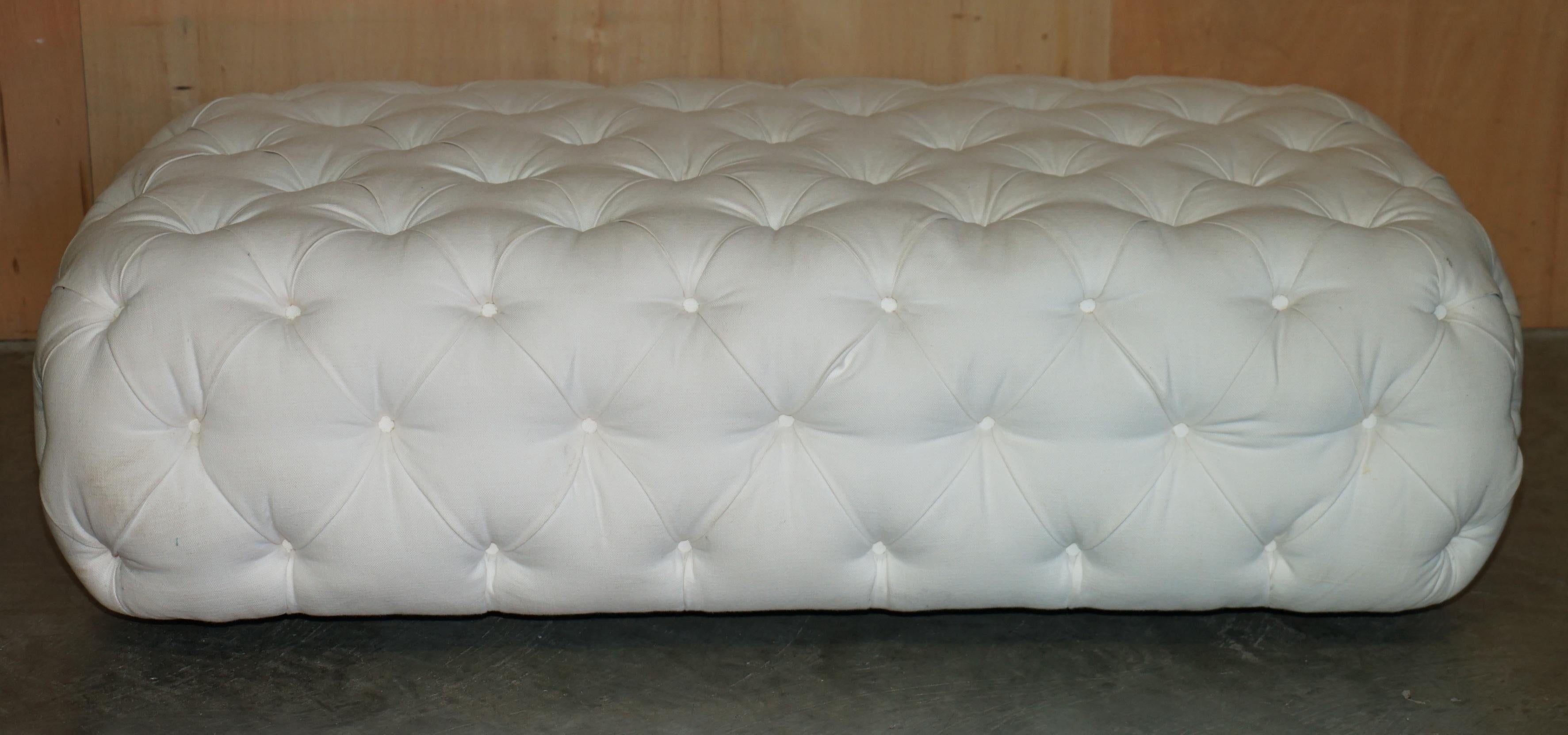 English EXTRA LARGE GEORGE SMiTH CHESTERFIELD CHELSEA KNIGHT FOOTSTOOL OTTOMAN For Sale