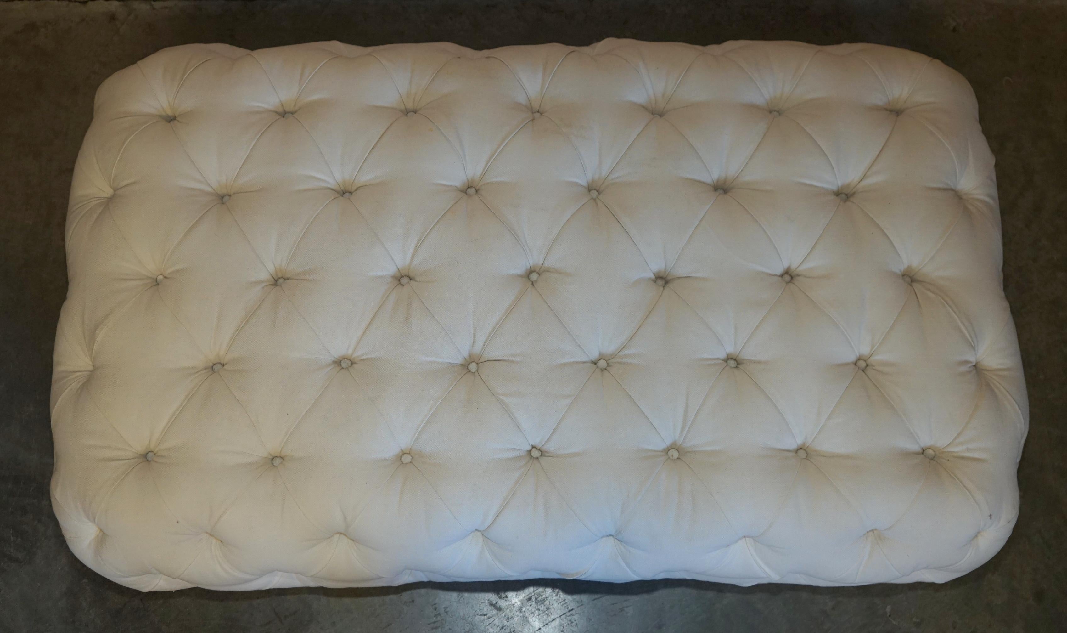 Hand-Crafted EXTRA LARGE GEORGE SMiTH CHESTERFIELD CHELSEA KNIGHT FOOTSTOOL OTTOMAN For Sale