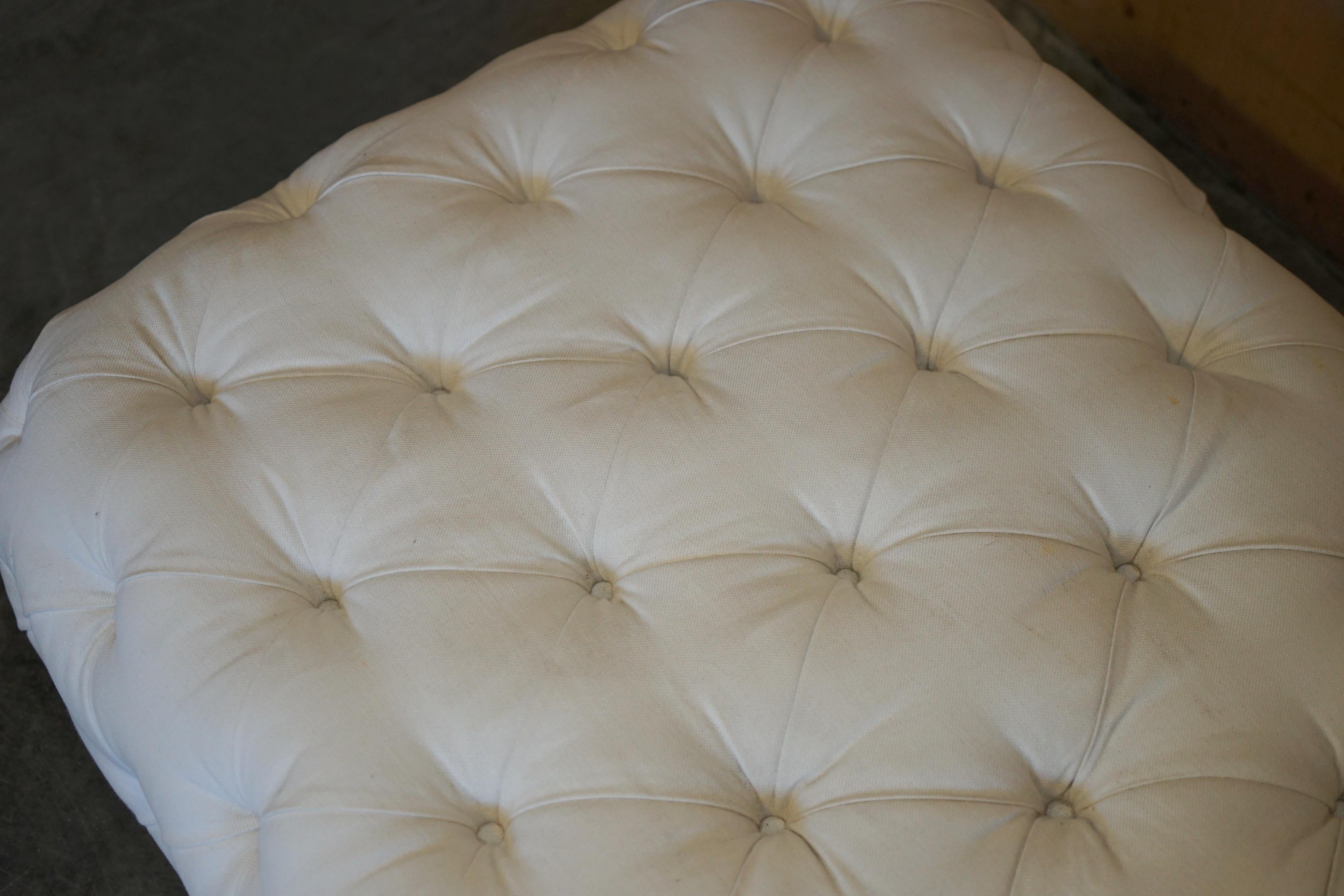 EXTRA LARGE GEORGE SMiTH CHESTERFIELD CHELSEA KNIGHT FOOTSTOOL OTTOMAN For Sale 1