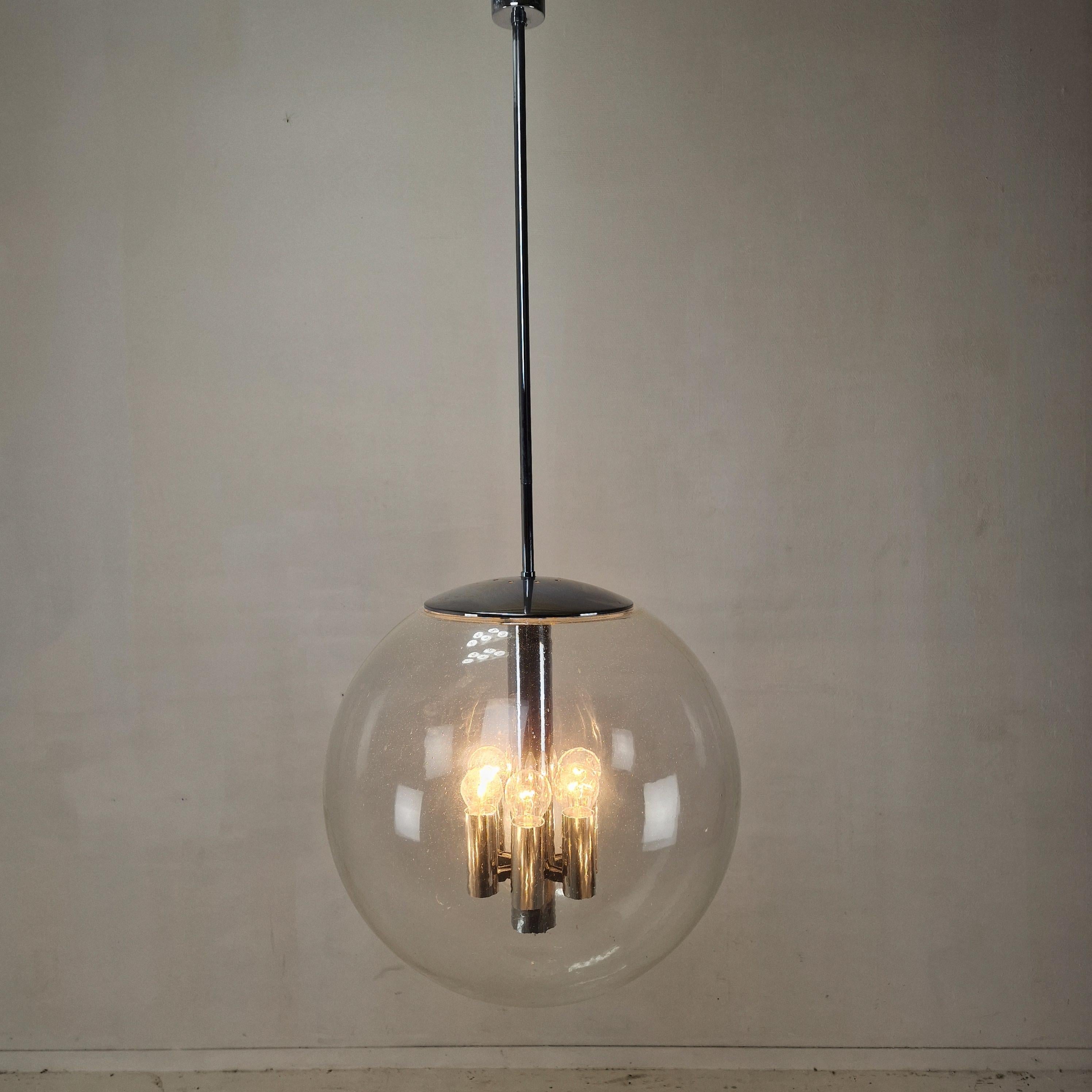 Hand-Crafted Extra Large Glashútte Limburg Pendant Light with Extension Rods For Sale