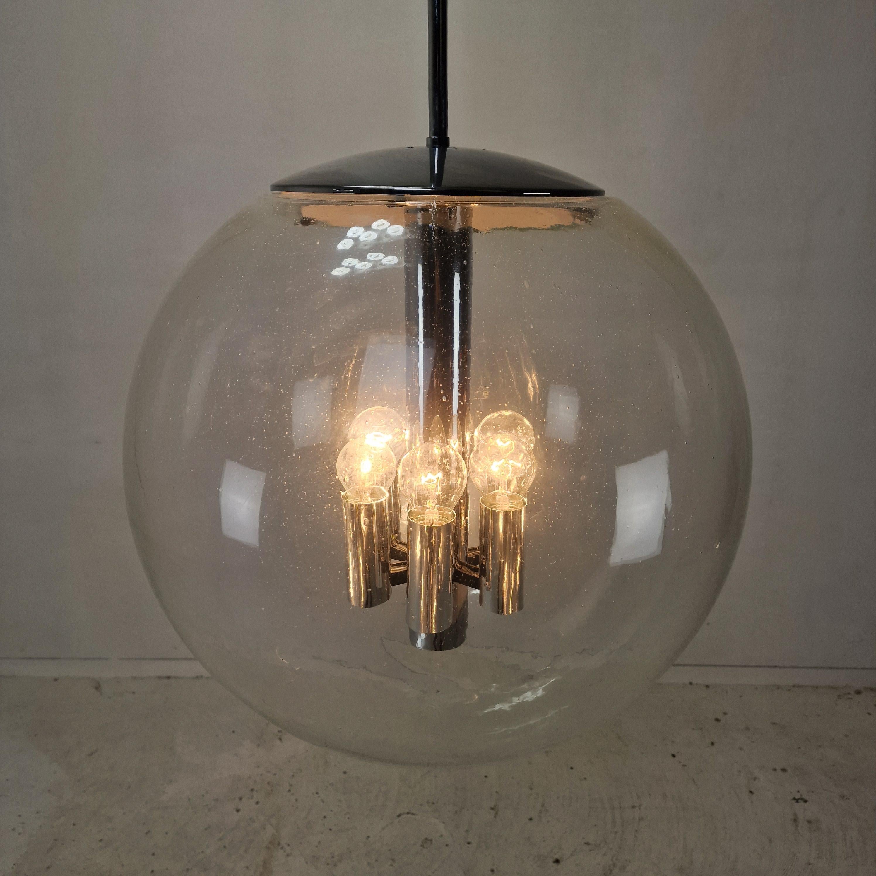 Late 20th Century Extra Large Glashútte Limburg Pendant Light with Extension Rods For Sale
