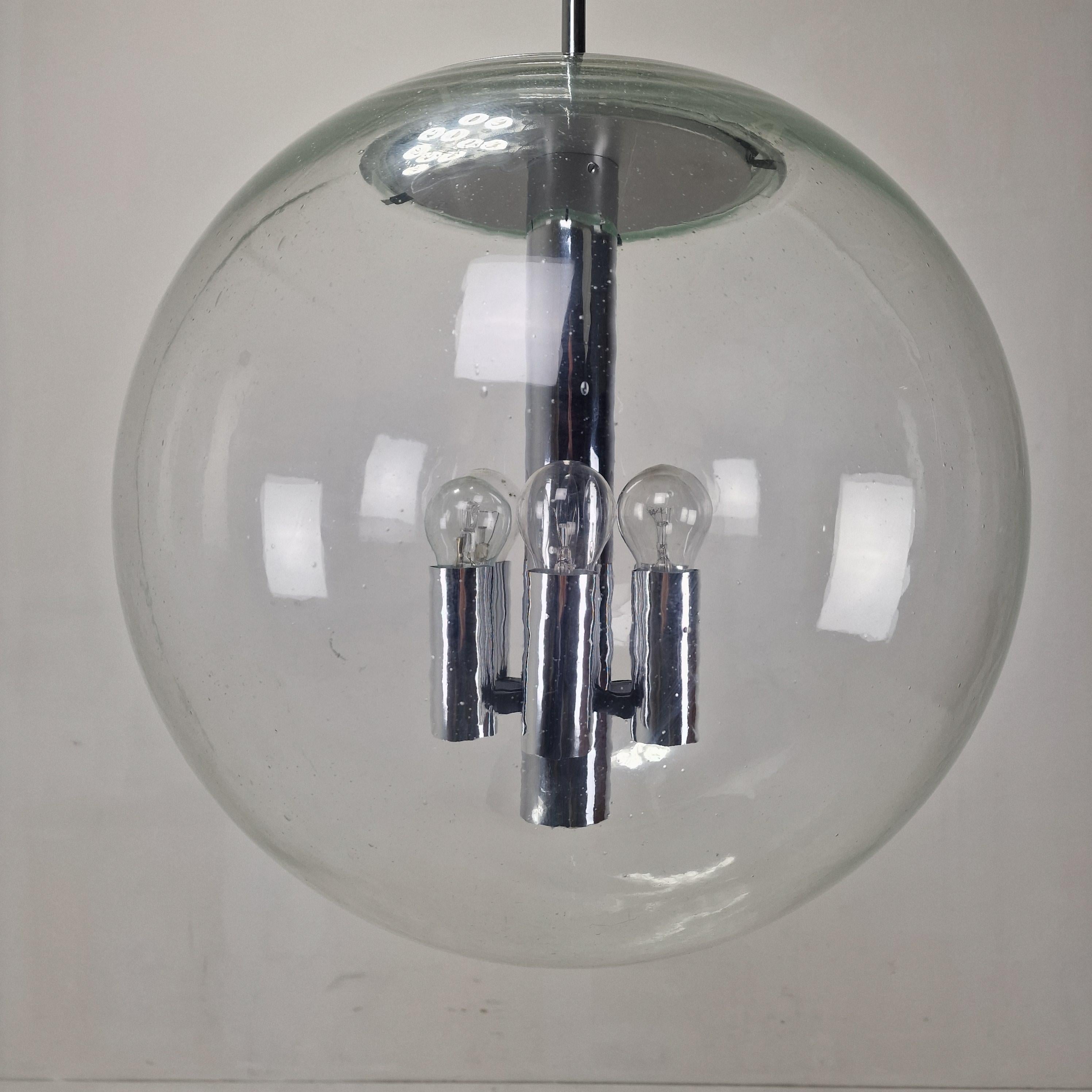 Glass Extra Large Glashútte Limburg Pendant Light with Extension Rods For Sale