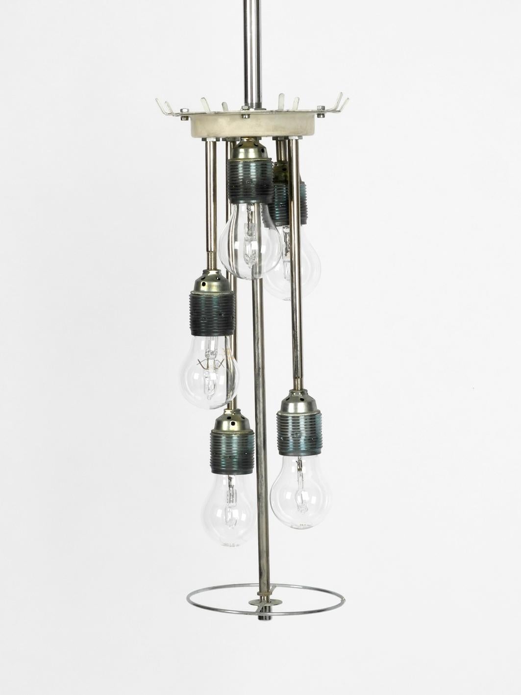 Très grande lampe à suspension en verre de Doria, design brutaliste moderne du milieu du siècle dernier en vente 3