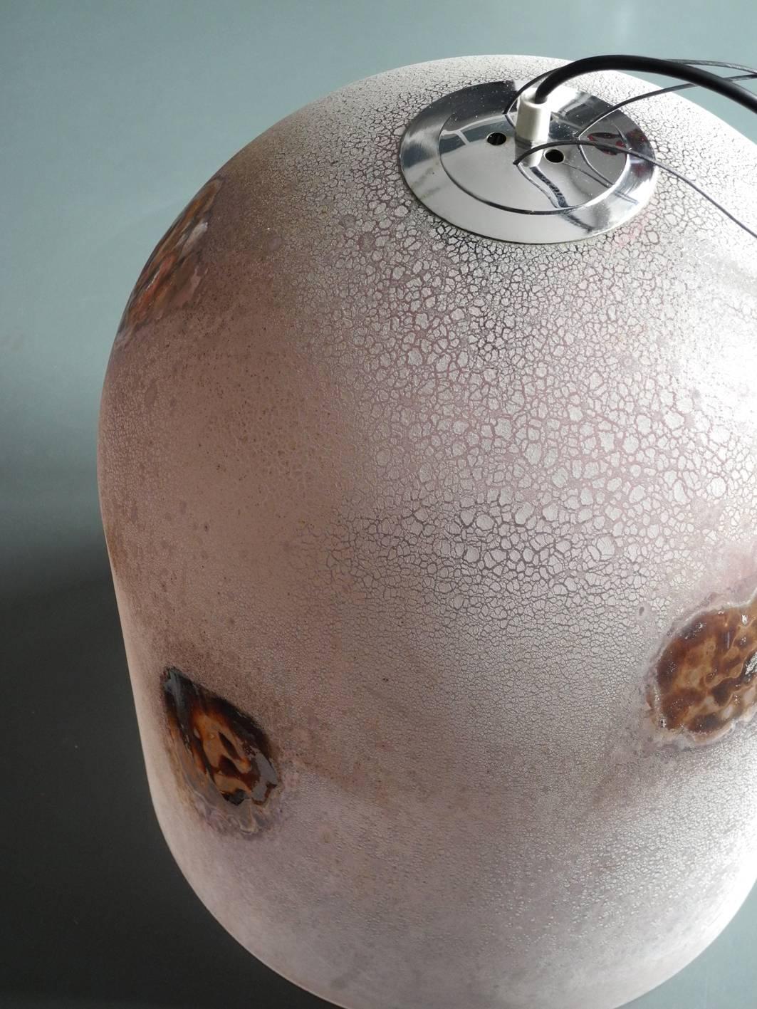 Late 20th Century Extra Large Glass Pendant Lamp 