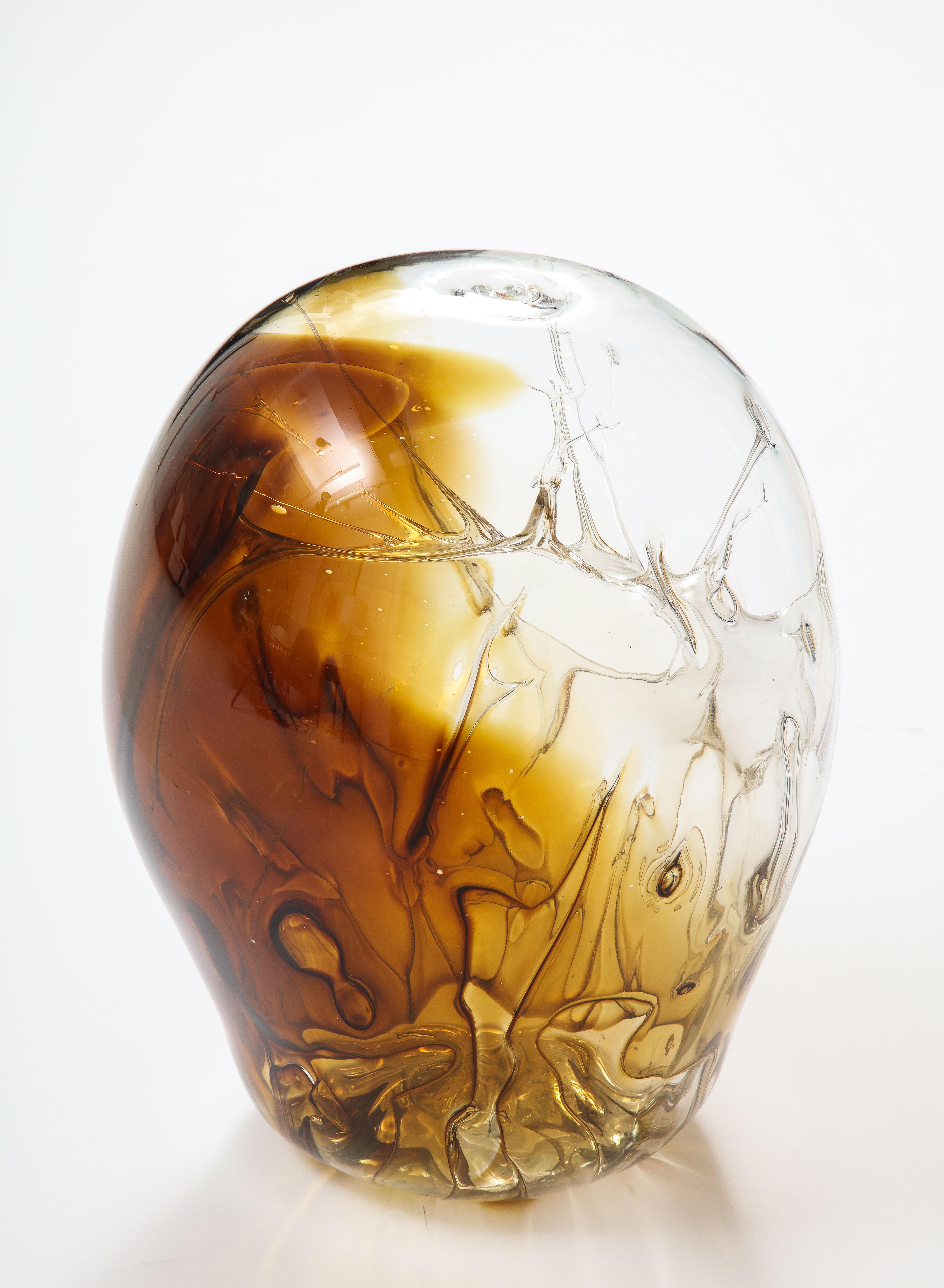 Große Glasskulptur von Peter Bramhall (Moderne) im Angebot