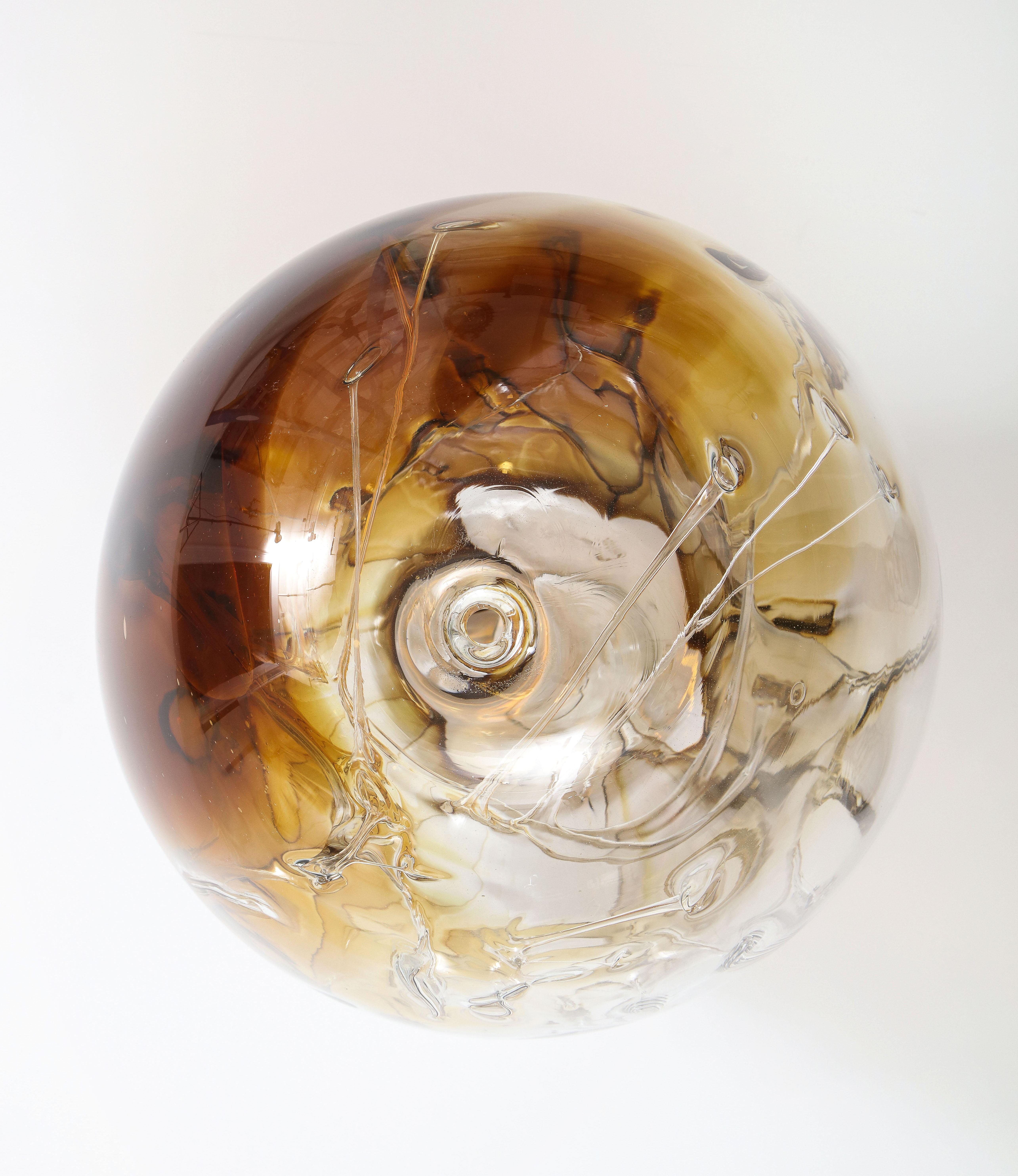 Late 20th Century Extra Large Glass Sculpture by Peter Bramhall For Sale