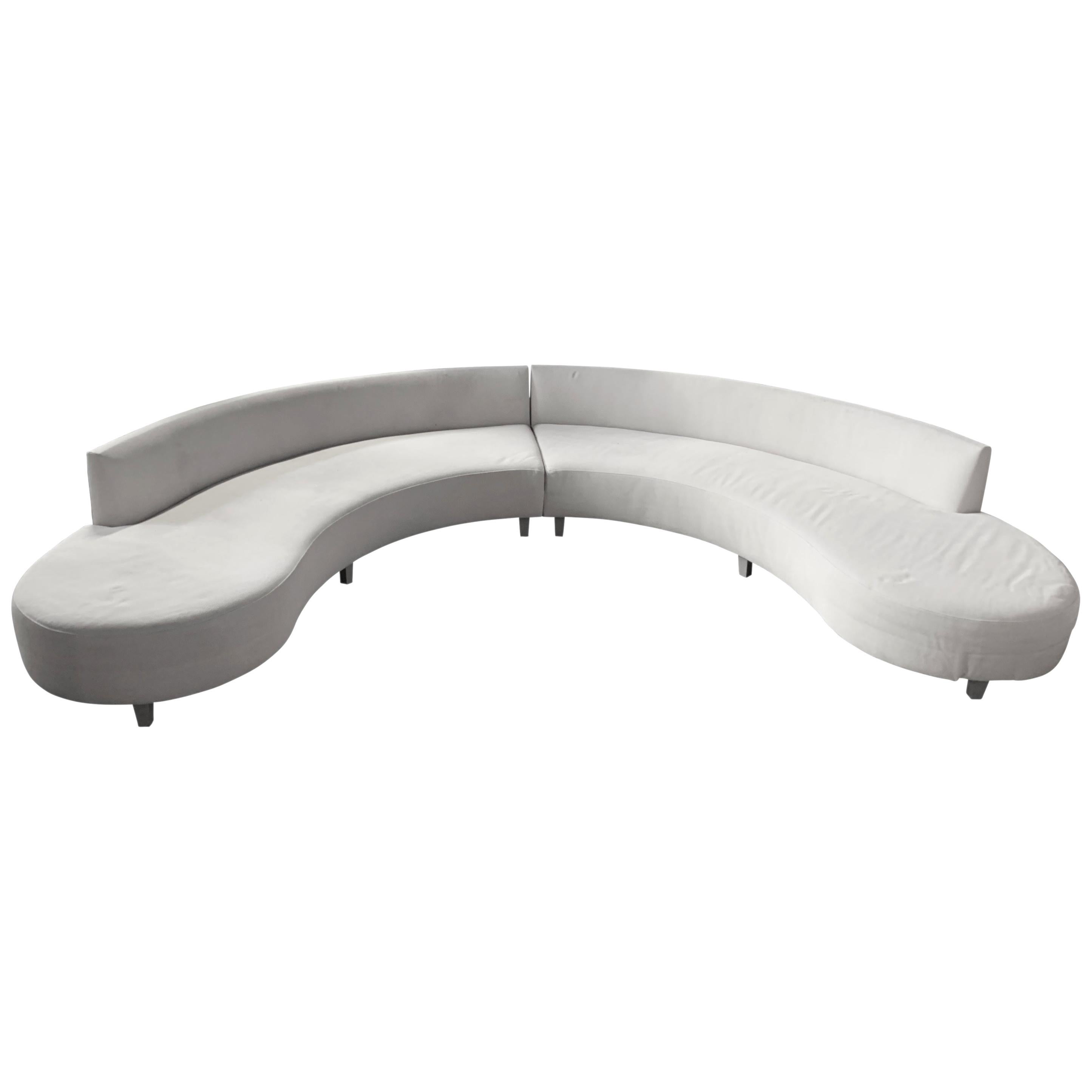 Extra Large Half Round Curved Sofa, Contemporary, United States