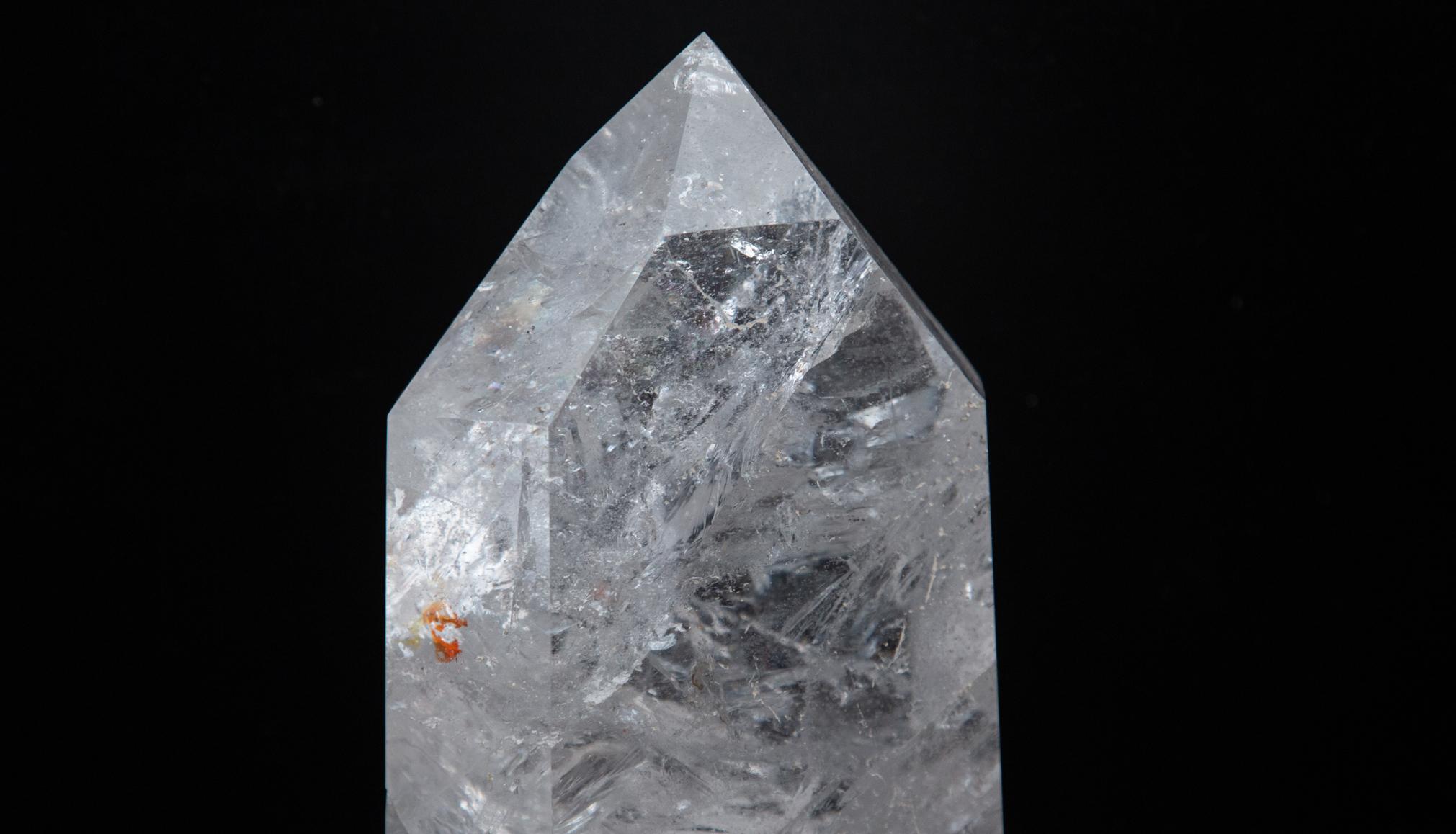 Extra Large Hand Carved Rock Crystal Point In New Condition For Sale In New York, NY