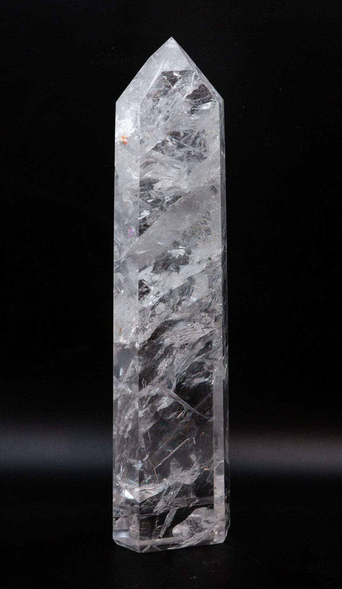 Extra Large Hand Carved Rock Crystal Point For Sale 3