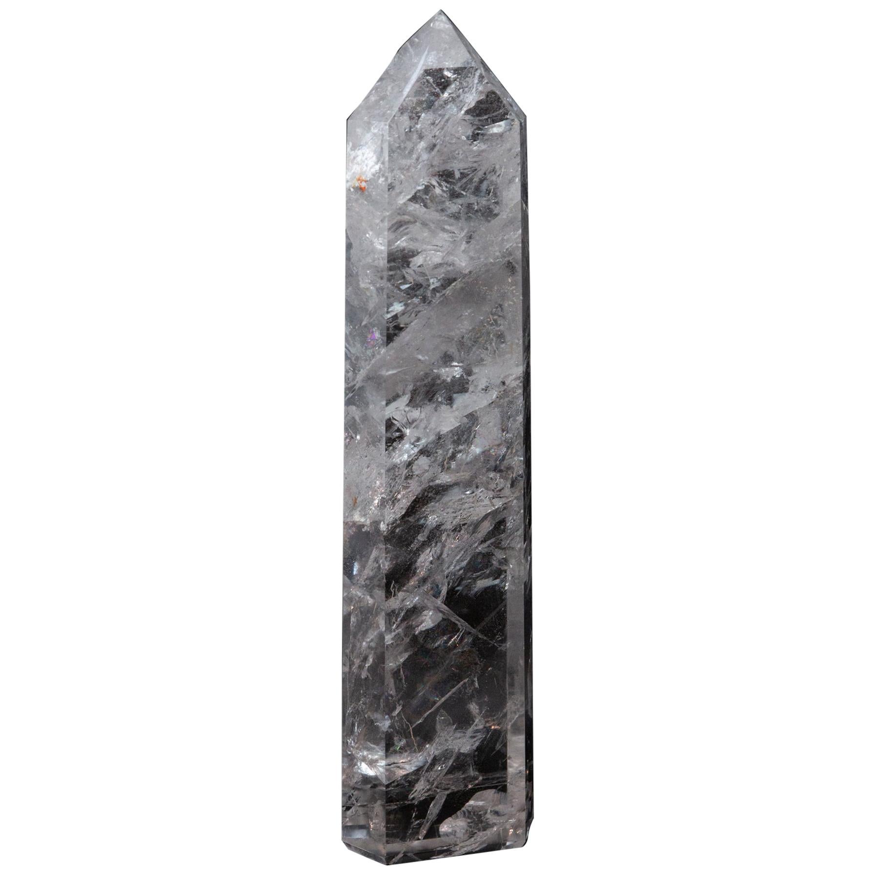 Extra Large Hand Carved Rock Crystal Point