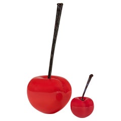 Extra large handblown glass cherries by Curio