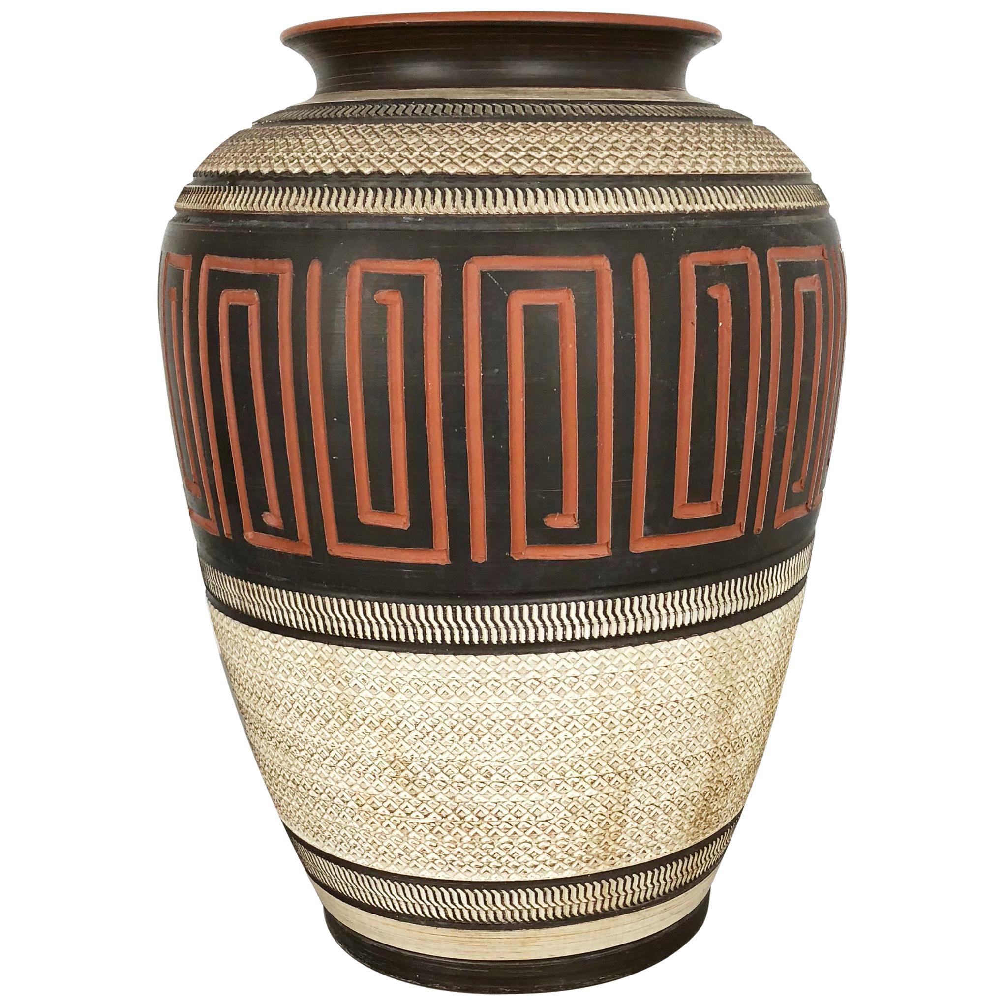 Extra Large Handmade Ceramic Pottery Floor Vase "Korinth", Germany, 1960s