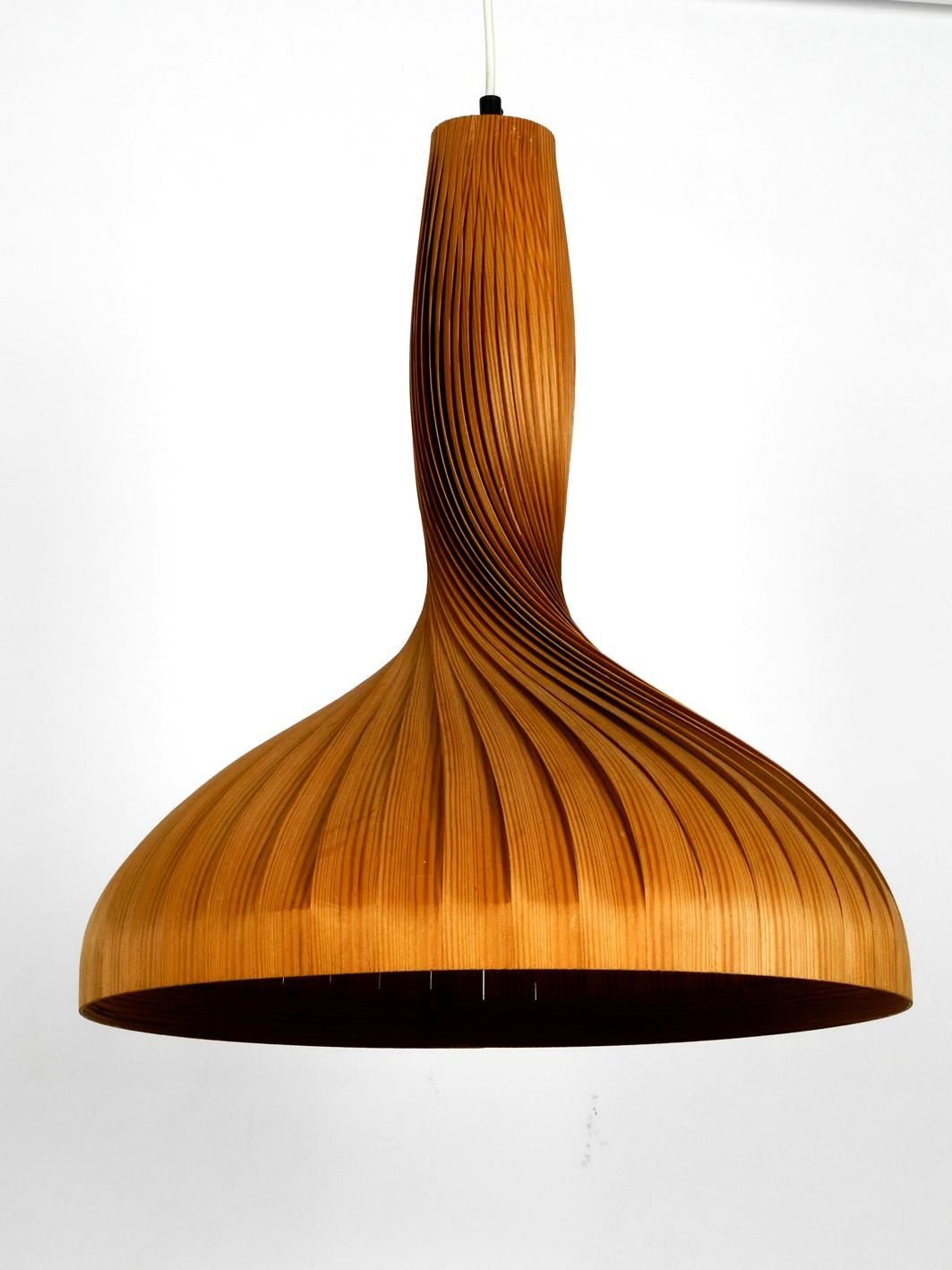 Mid-Century Modern Extra Large Hans Agne Jakobsson Slats Chipboard Pendant Light for Markaryd