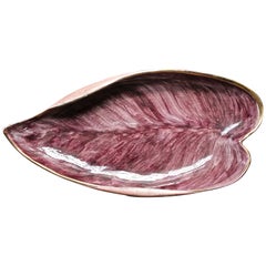 Extra Large Hedi Schoop Mid Century California Ceramic 'Leaf Bowl'