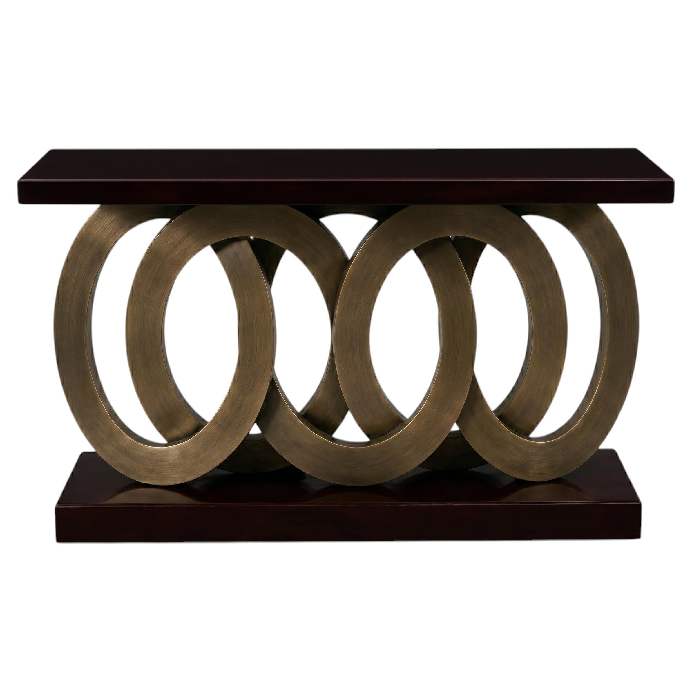 Extra Large Hollywood Regency Style High-Gloss Lacquer Console Table For Sale