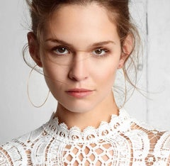 Extra Large Hoop Earrings in Solid Gold by Allison Bryan