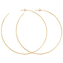 Extra Large Hoop Earrings in Solid Gold by Allison Bryan