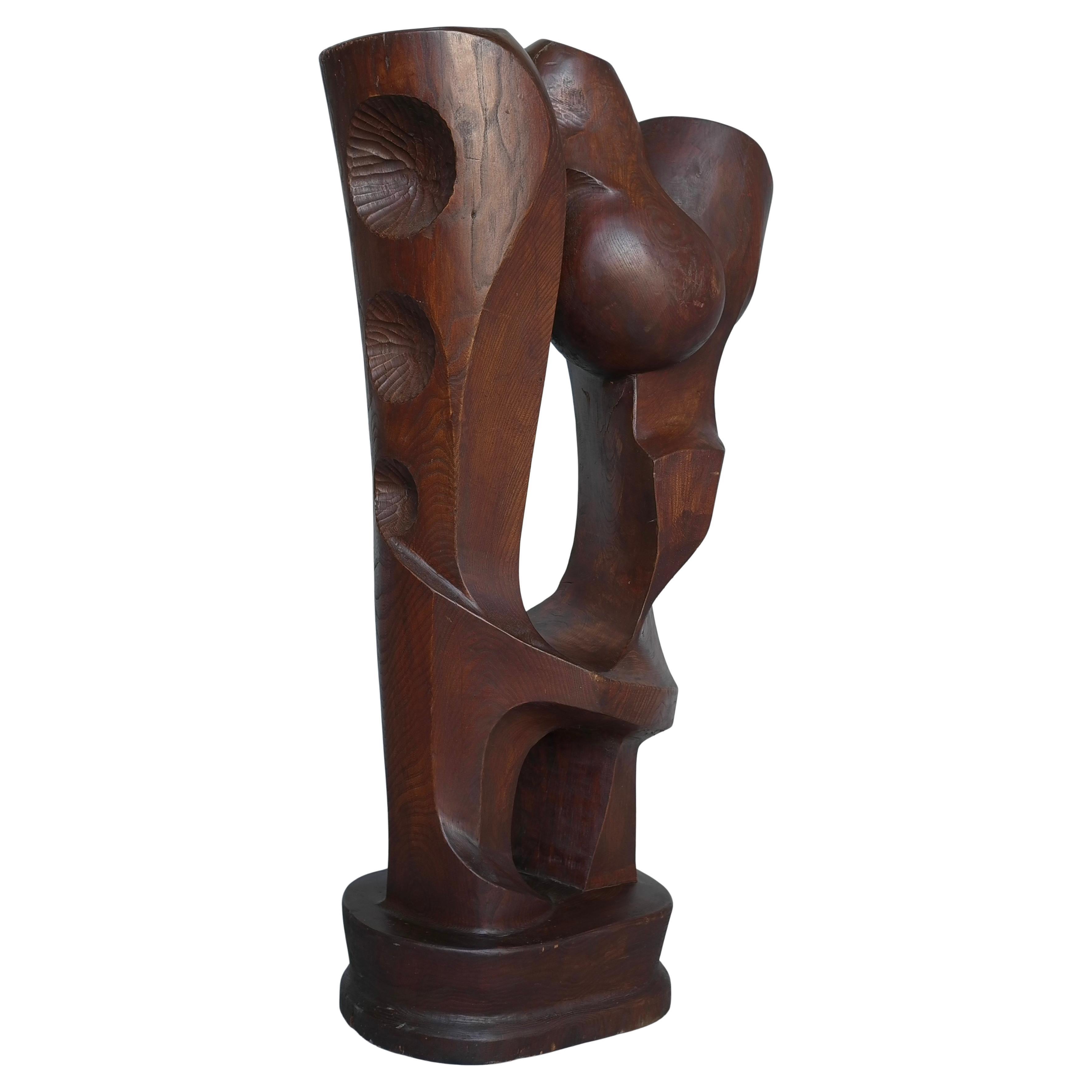 Scultura organica in legno extra large di grande impatto dell
artista olandese Jef Depassé 1970