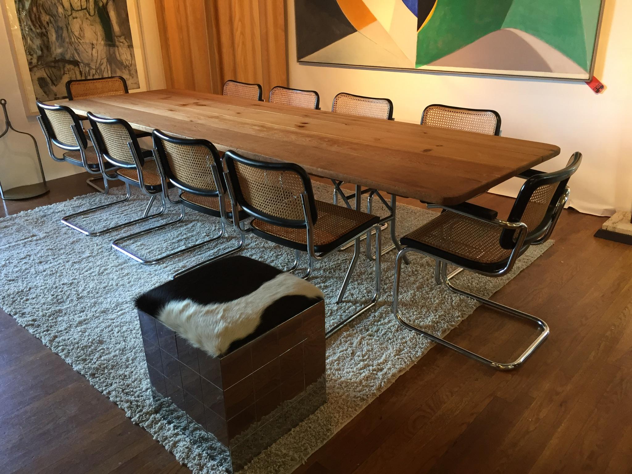 Extra Large Industrial Farm/ Conference Table Folding Steel Base 4