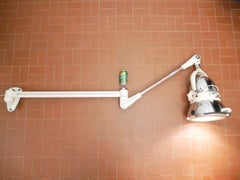 Extra Large Industrial West German Drying Factory Lamp Wall Sconce