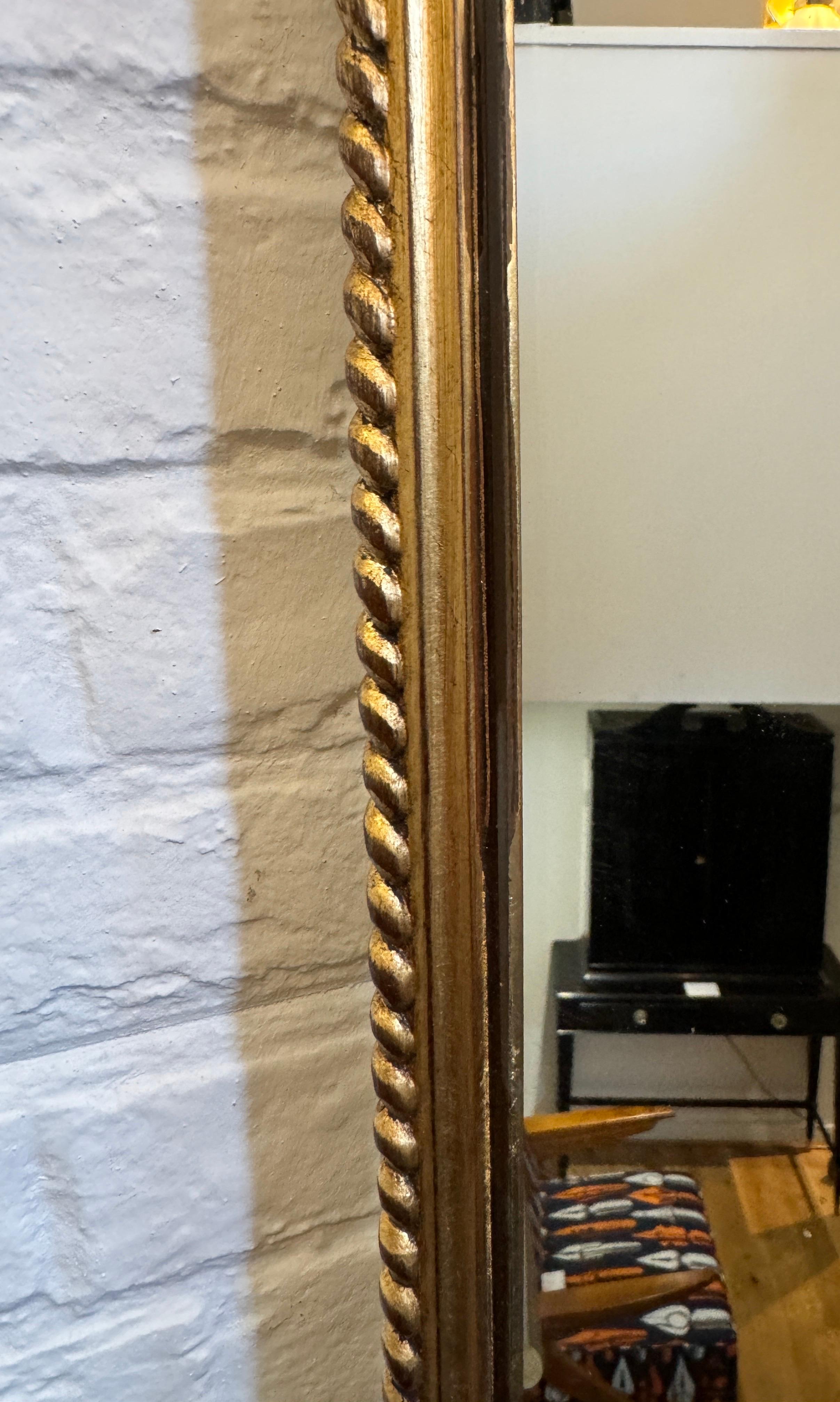 Extra large Italian 1940s  gilt wood mirror 1