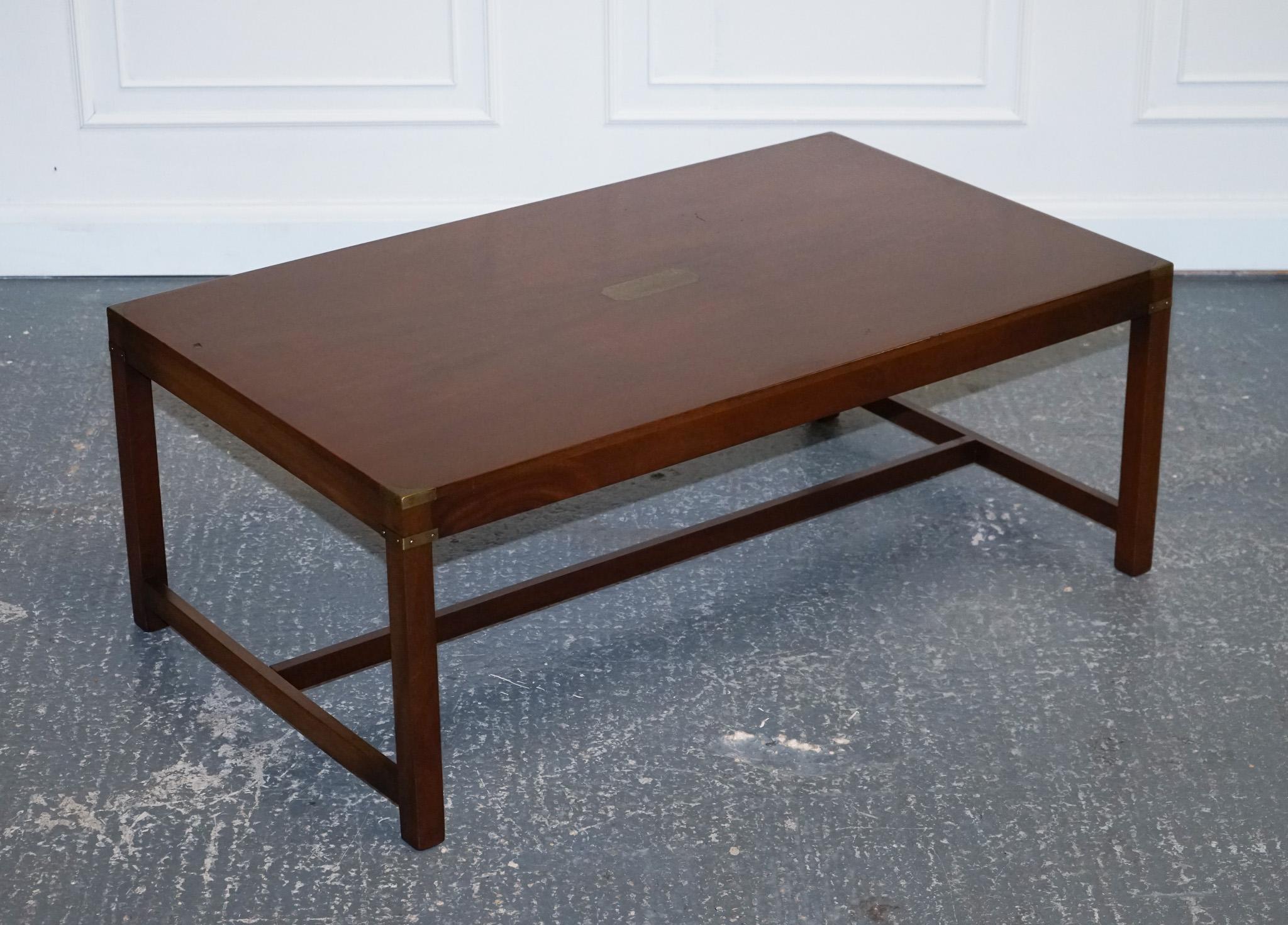 We are delighted to offer for sale this Stunning Extra Large Military Campaign Coffee Table.

The Large campaign military coffee table made by R.E.H Kennedy Furniture and retailed by Harrods in the 1970s is a true masterpiece of furniture design.