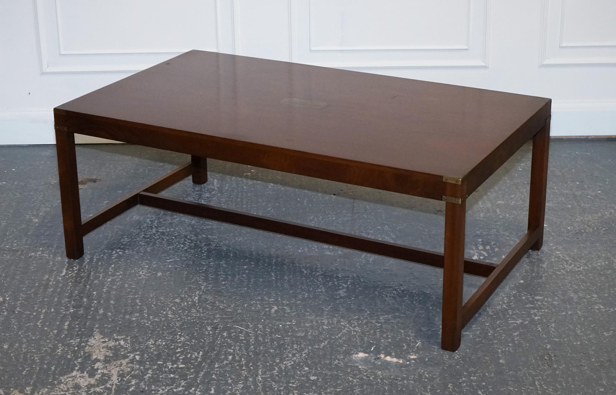 Hand-Crafted Extra Large Kennedy for Harrods Military Campaign Brass Coffee Table For Sale