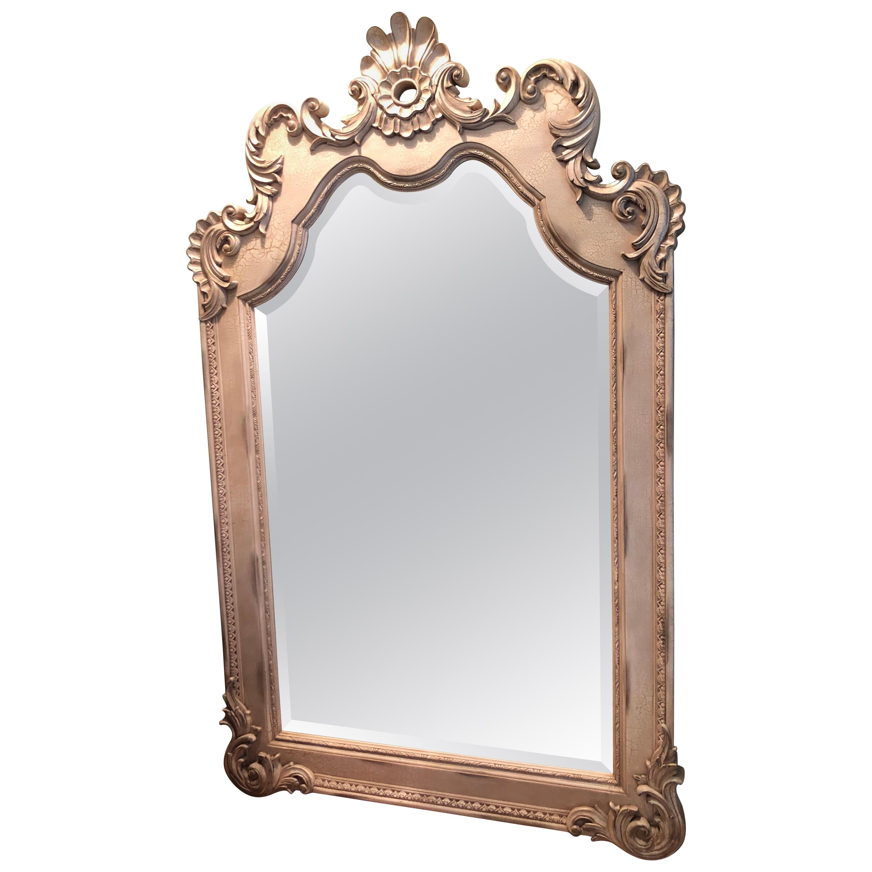 8 ft. Tall Hollywood Regency Style Leaning or Wall Mount Mirror