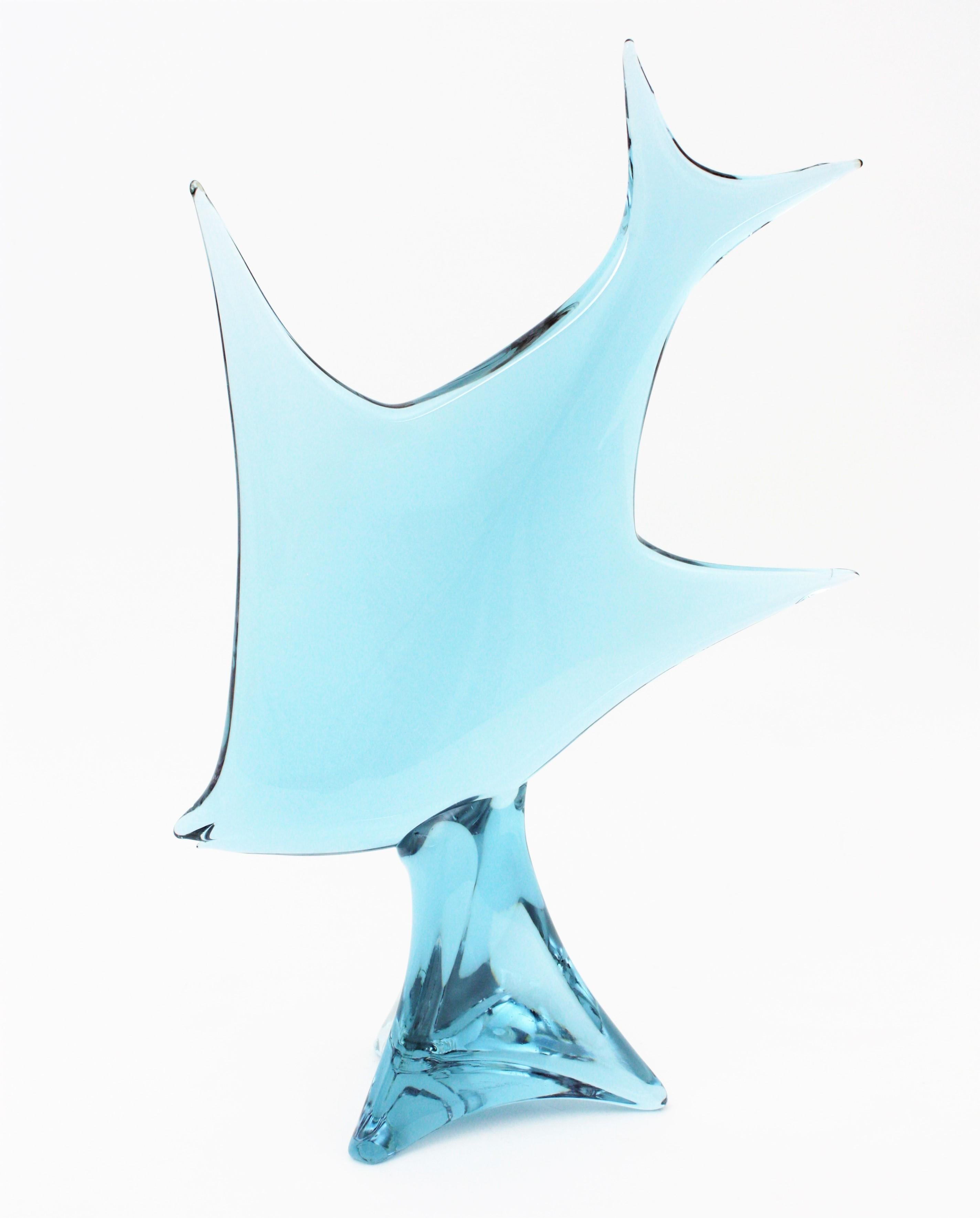 Murano Glass Fish Sculpture by Licio Zanetti, 1960s In Good Condition For Sale In Barcelona, ES