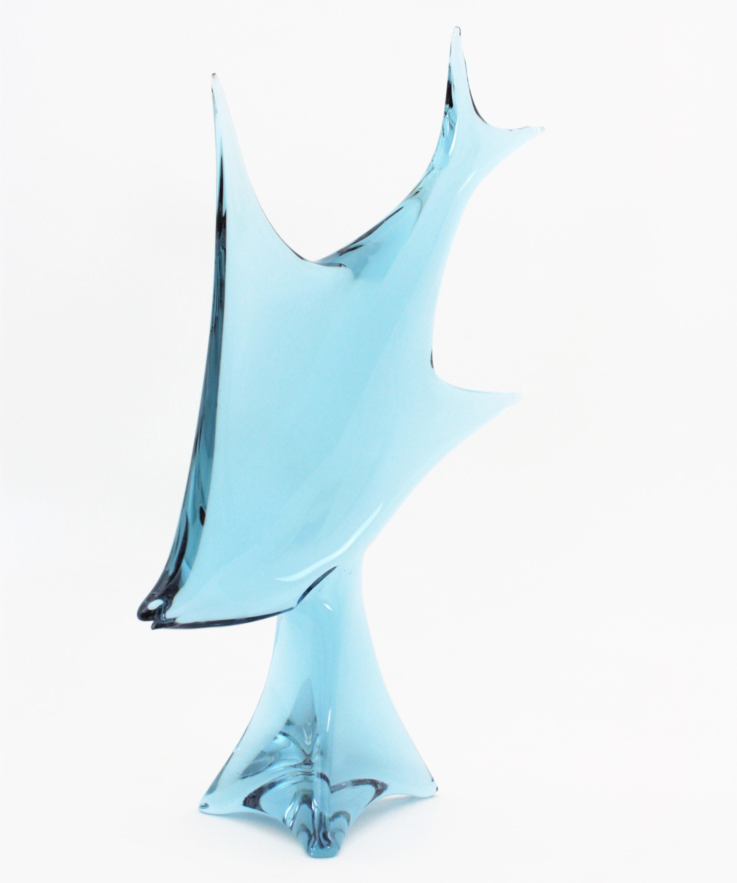 20th Century Murano Glass Fish Sculpture by Licio Zanetti, 1960s For Sale
