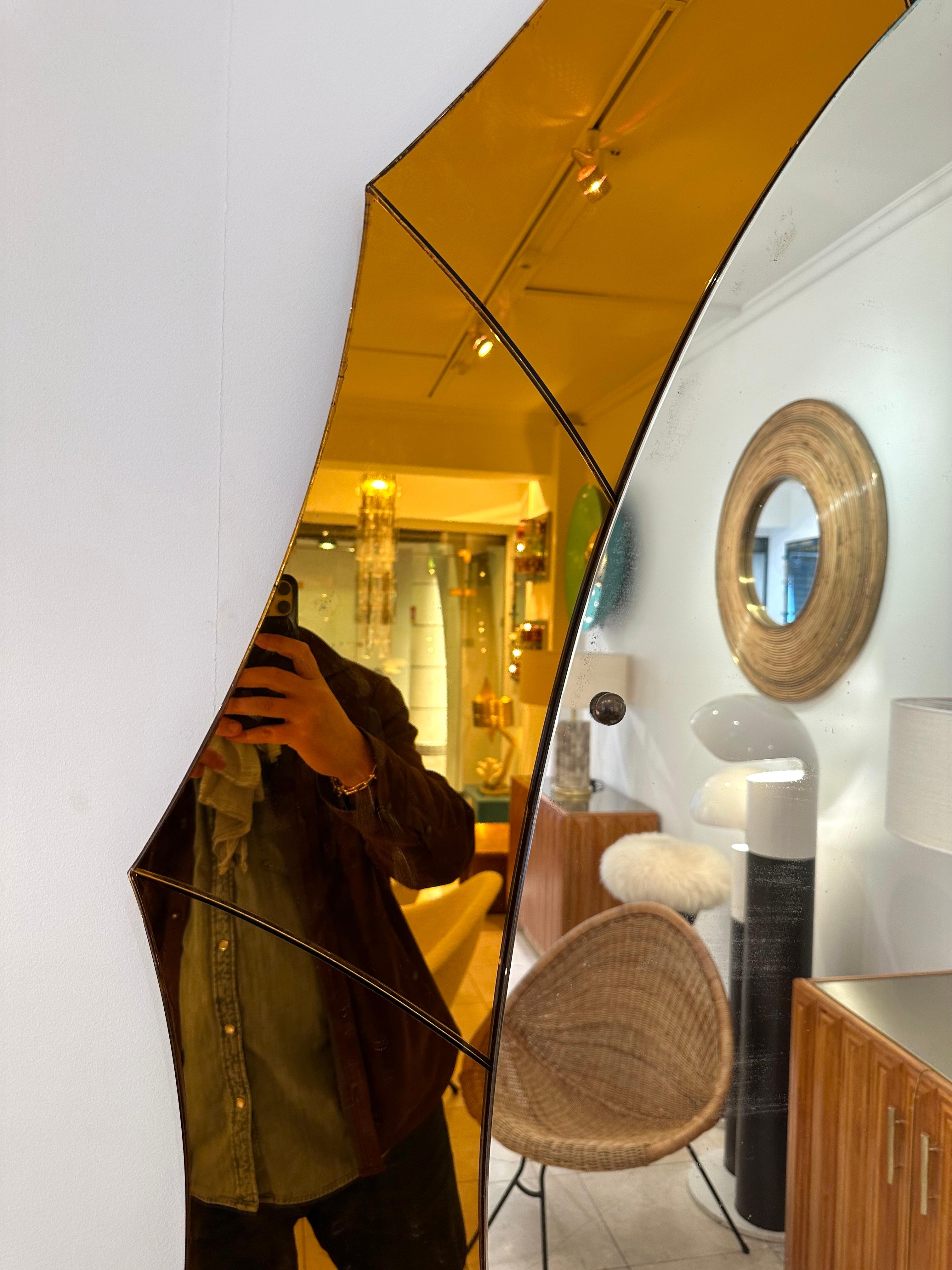 amber glass mirror