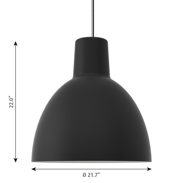 Extra Large Louis Poulsen Toldbod 21.7 Metal Pendant in Black For Sale at  1stDibs | louis poulsen toldbod 170, extra large black pendant light