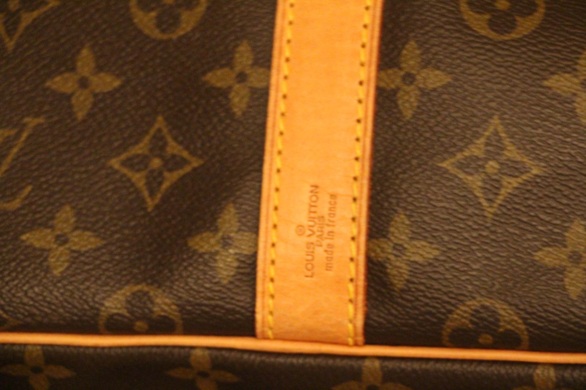 Extra Large Louis Vuitton Bandouliere Monogram Canvas Keepall  60 cm Travel Bag 2