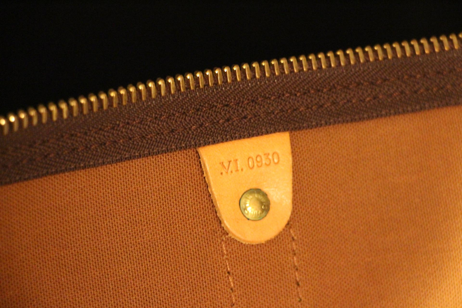 Extra Large Louis Vuitton Bandouliere Monogram Canvas Keepall  60 cm Travel Bag 7