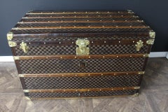 Extra Large Louis Vuitton Steamer Trunk, High Vuitton Trunk in Checkers Canvas