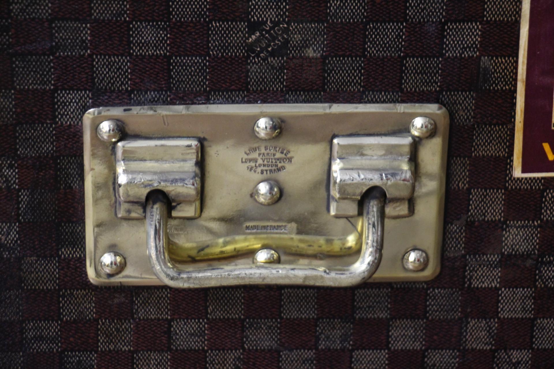 Extra Large Louis Vuitton Steamer Trunk, High Vuitton Trunk in Checkers Canvas For Sale 2