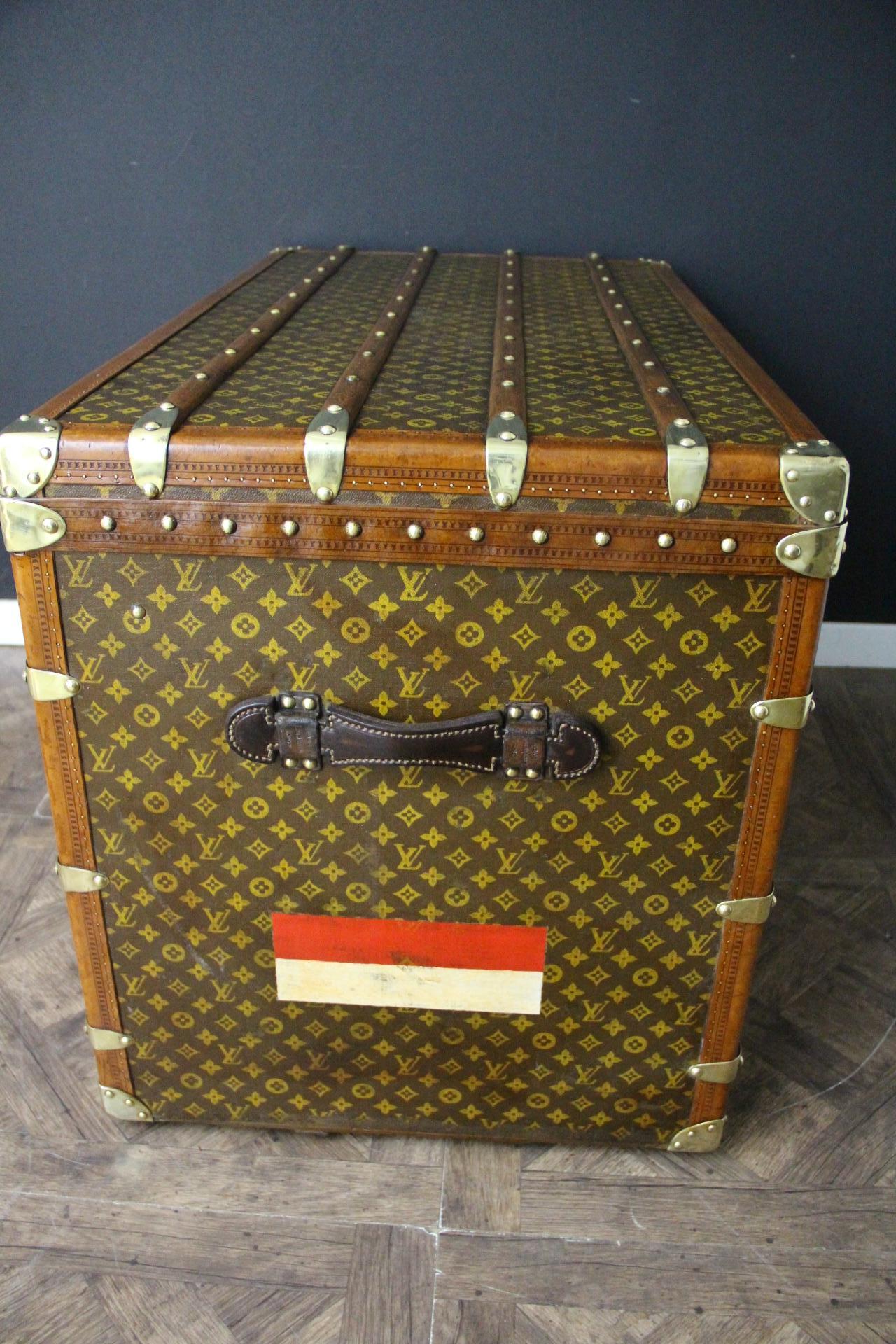 Baule a vapore extra large di Louis Vuitton, baule alto in tela Monogram di Vuitton in vendita 7