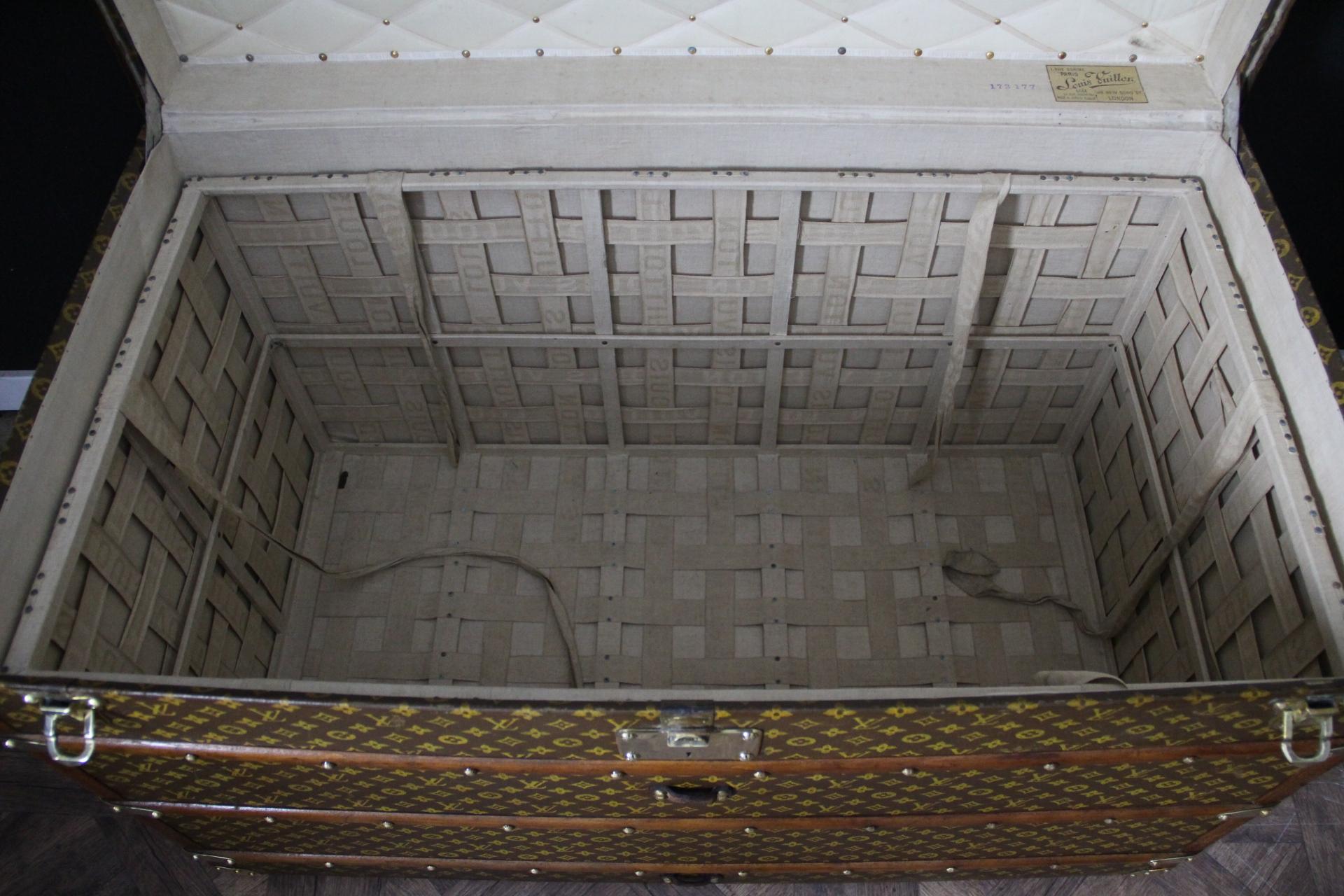 Baule a vapore extra large di Louis Vuitton, baule alto in tela Monogram di Vuitton in vendita 12
