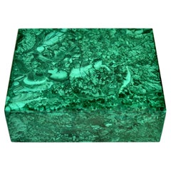 Caja enorme de malaquita de 8", piedra preciosa natural