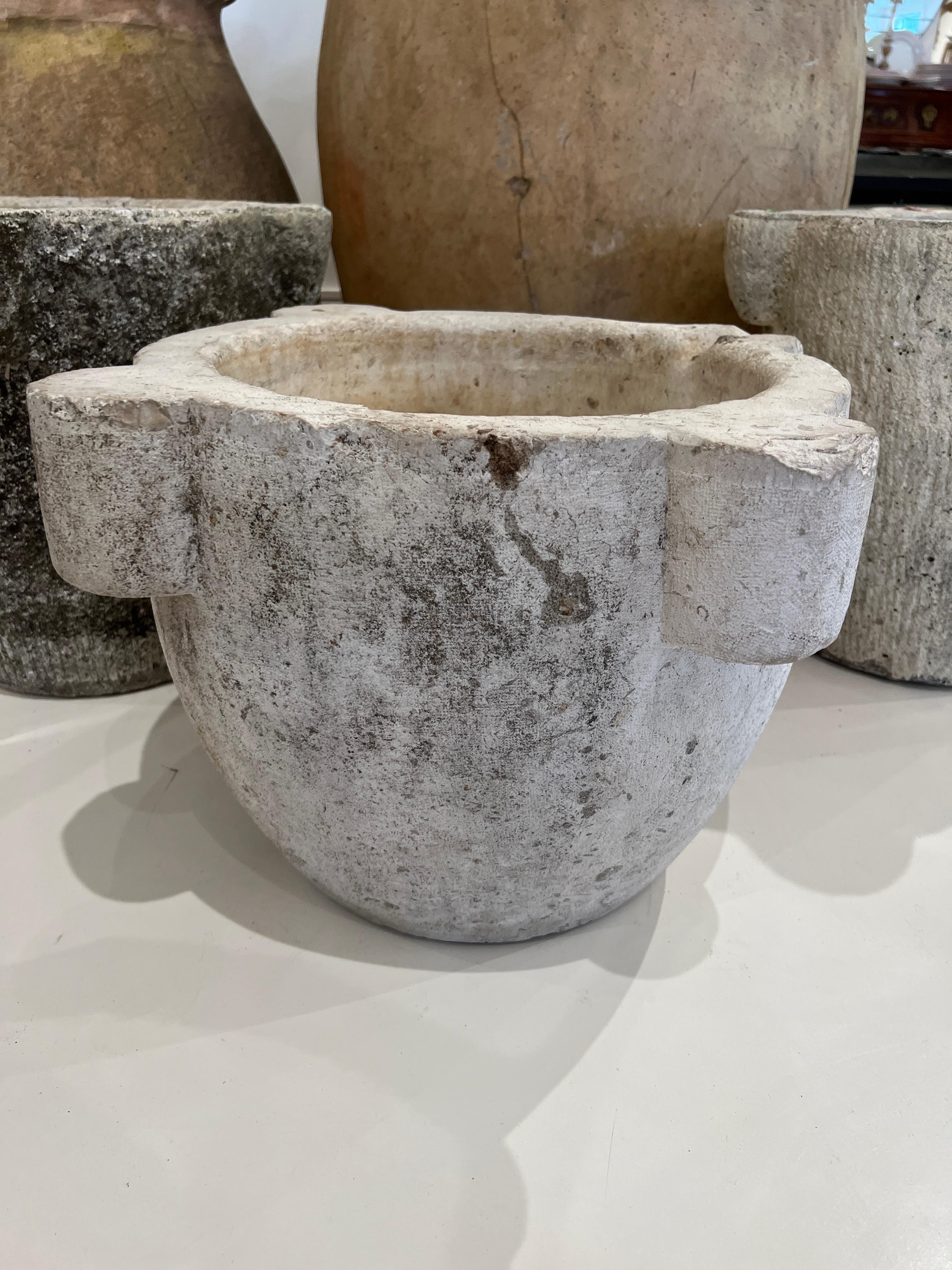 Very large marble mortar. Perfect for garden or home. 