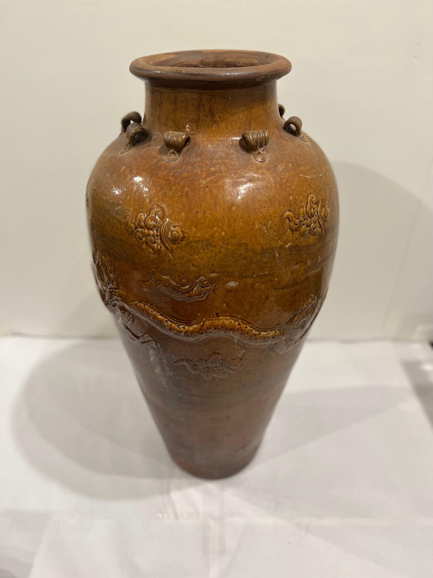 18th Century and Earlier Extra Large Martaban Vase For Sale