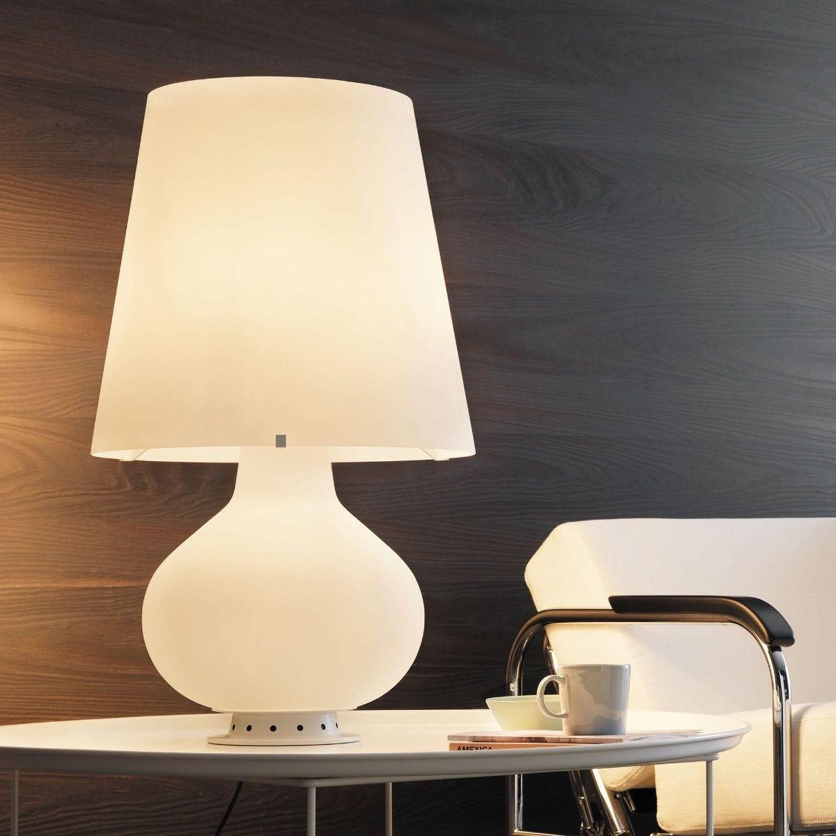 Contemporary Large Max Ingrand Model #1853 'Fontana' Glass Table Lamp for Fontana Arte