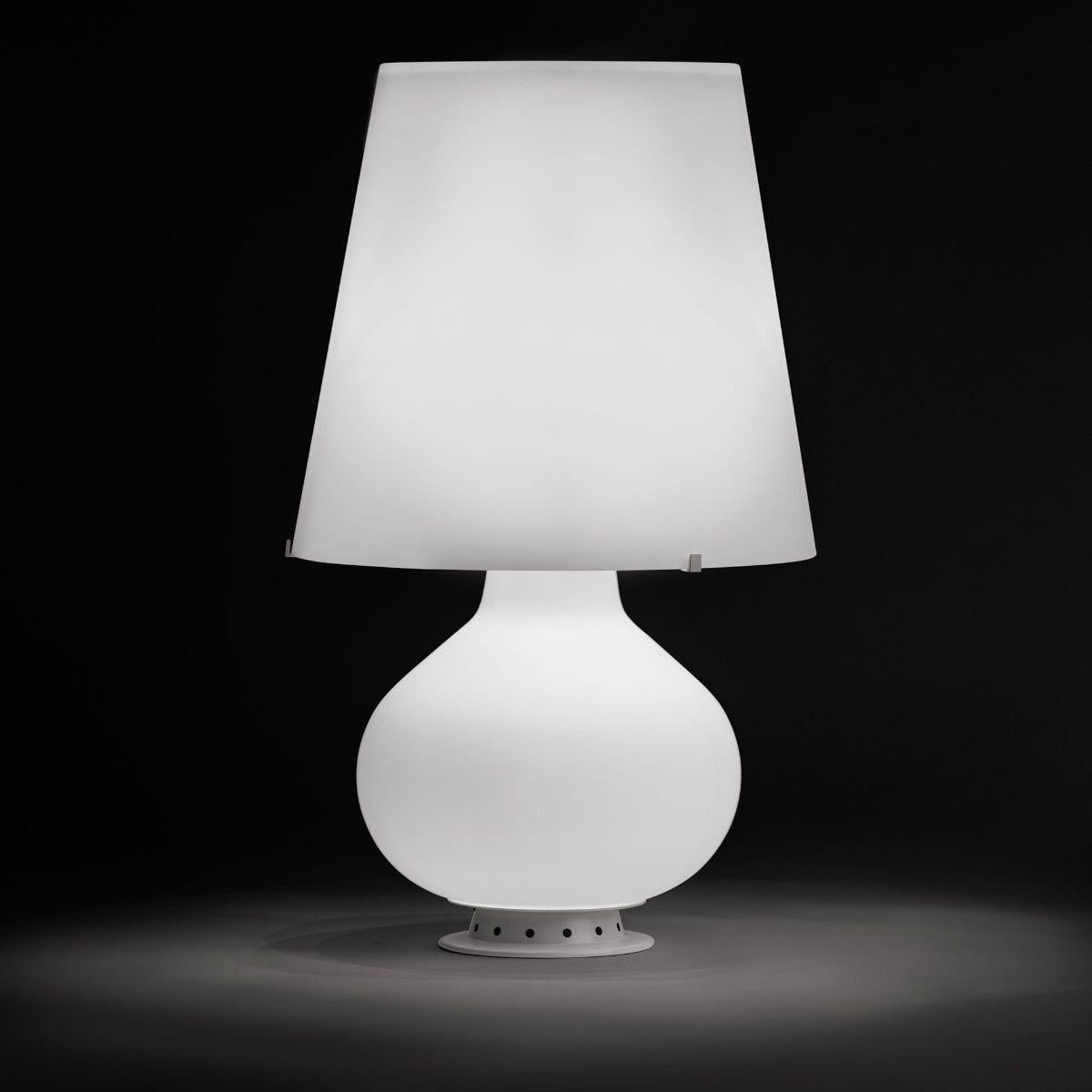 Mid-Century Modern Large Max Ingrand Model #1853 'Fontana' Glass Table Lamp for Fontana Arte